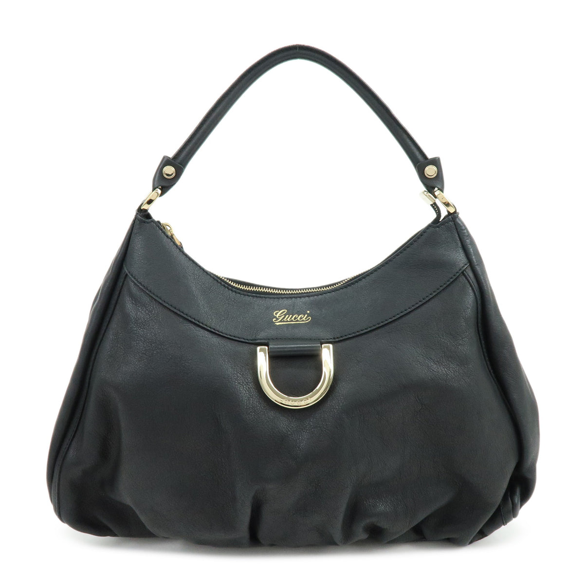 GUCCI Abbey Leather Shoulder Bag Hand Bag Black 189833
