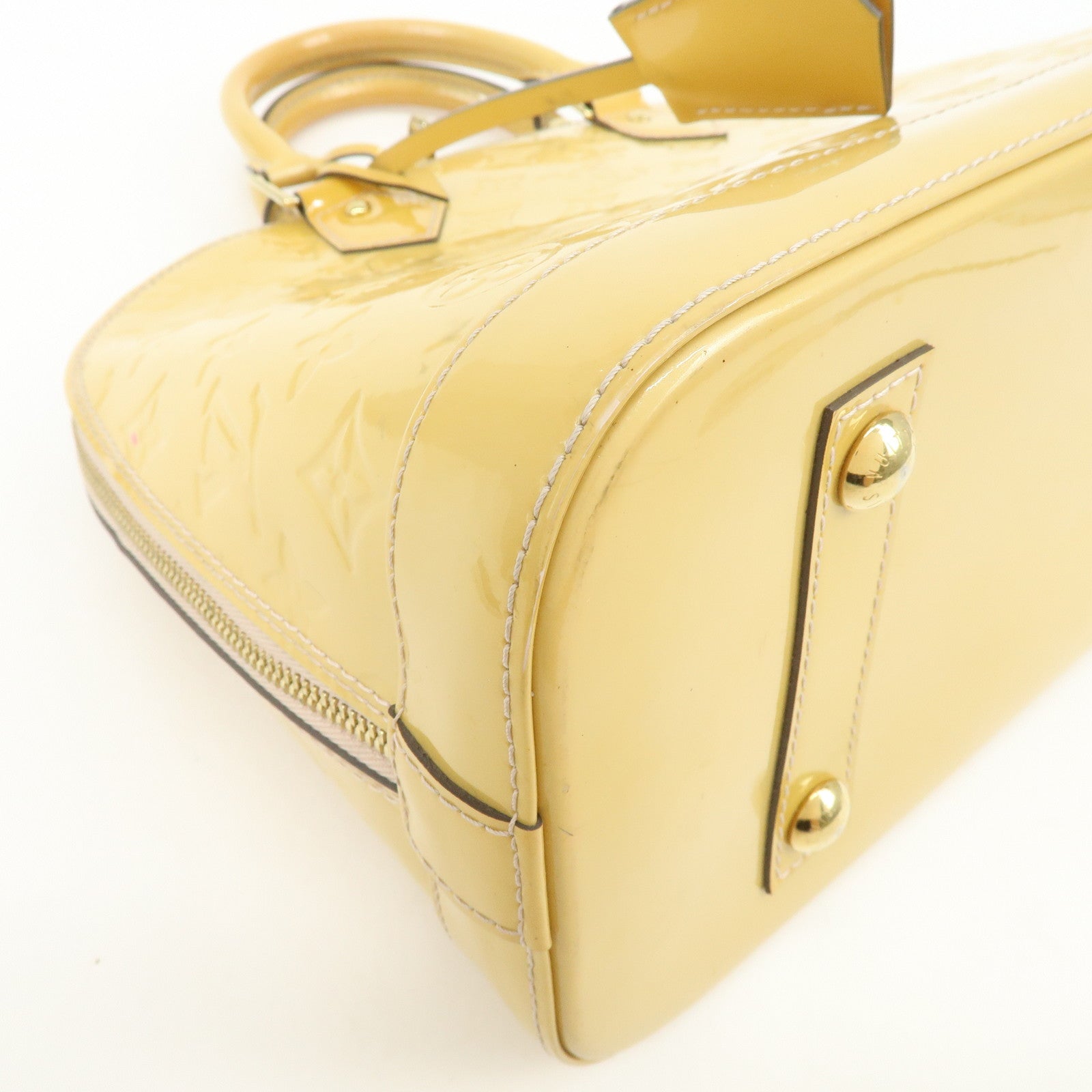 Louis Vuitton Monogram Vernis Alma PM Hand Bag Rose Florentins M91614