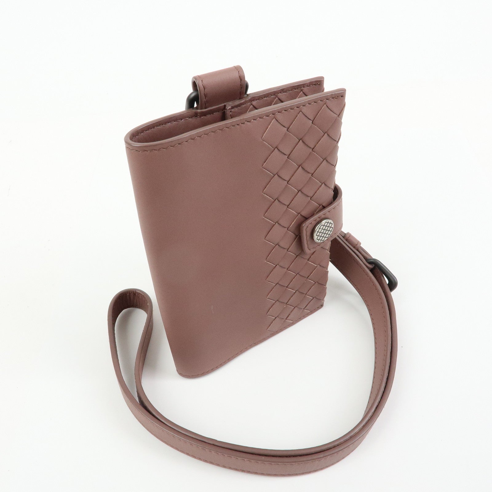 BOTTEGA VENETA Intrecciato Leather Agenda Planner Cover Brown