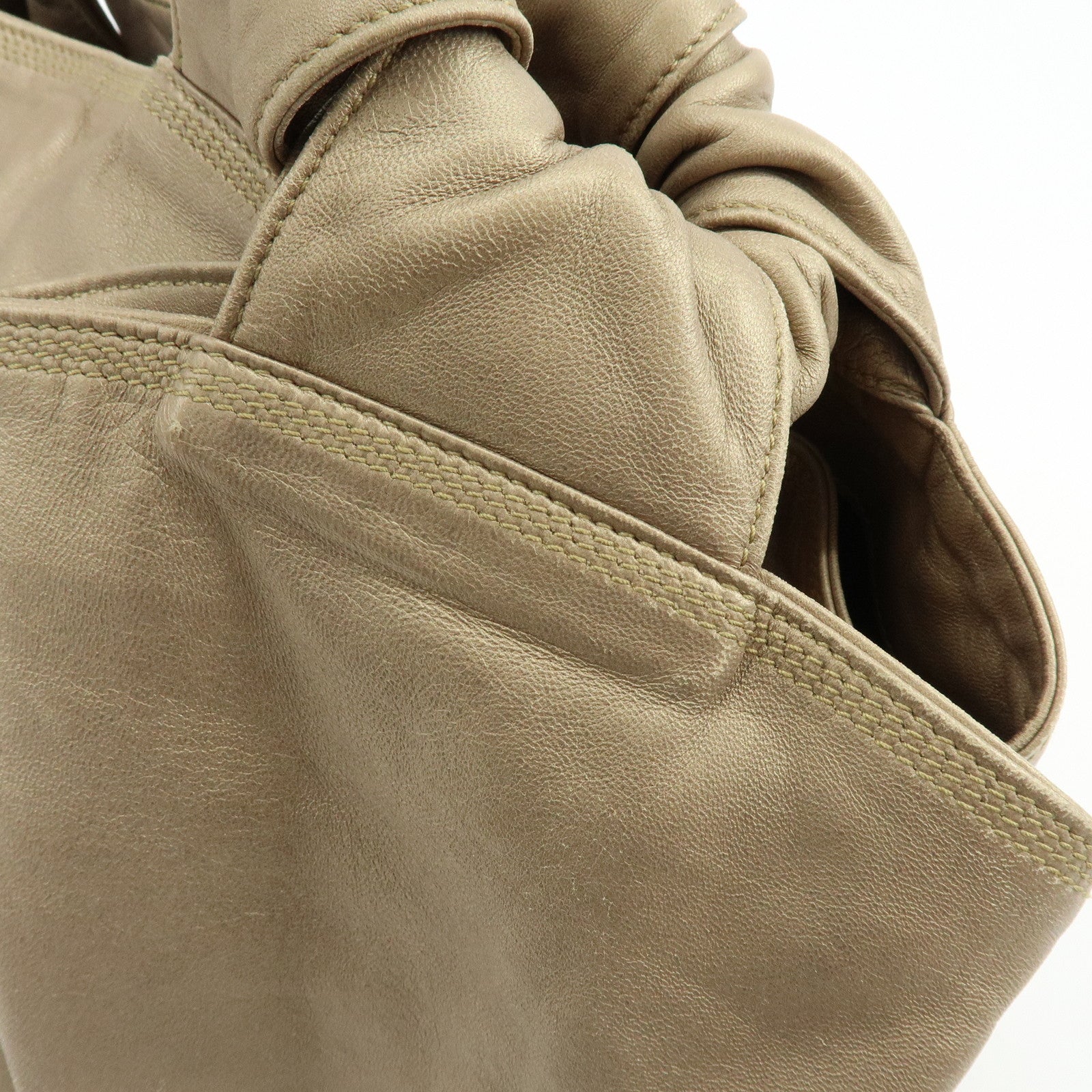 LOEWE Anagram Nappa Aire Leather Hand Bag Tote Bag Gold