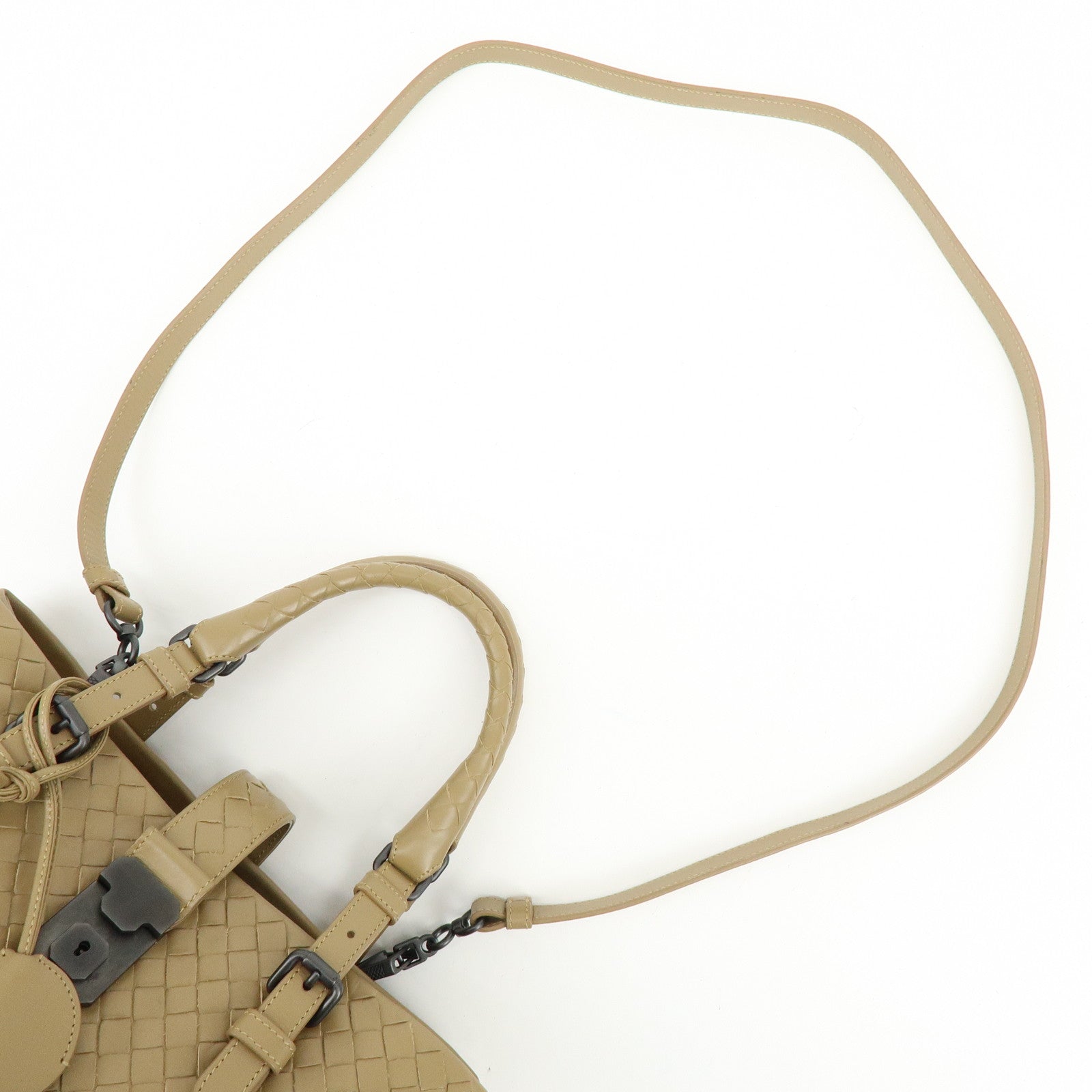 BOTTEGA VENETA Intrecciato Roma 2Way Bag Hand Bag Beige B04296879H