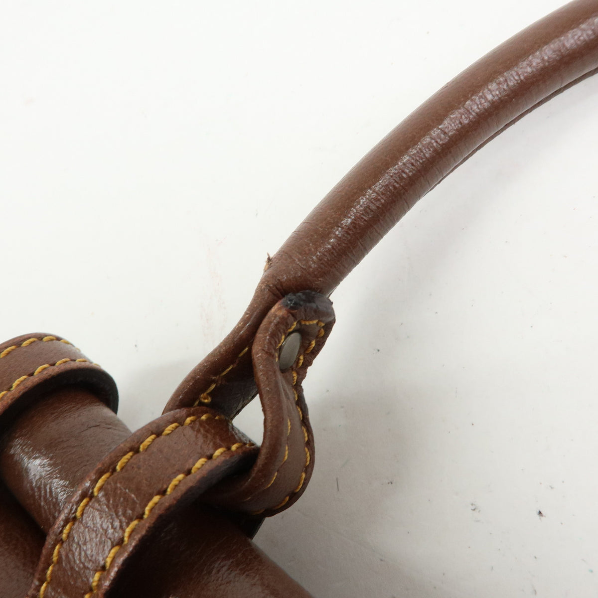 FENDI Zucca Leather Borsa Magic Hand Bag Brown 8BN143