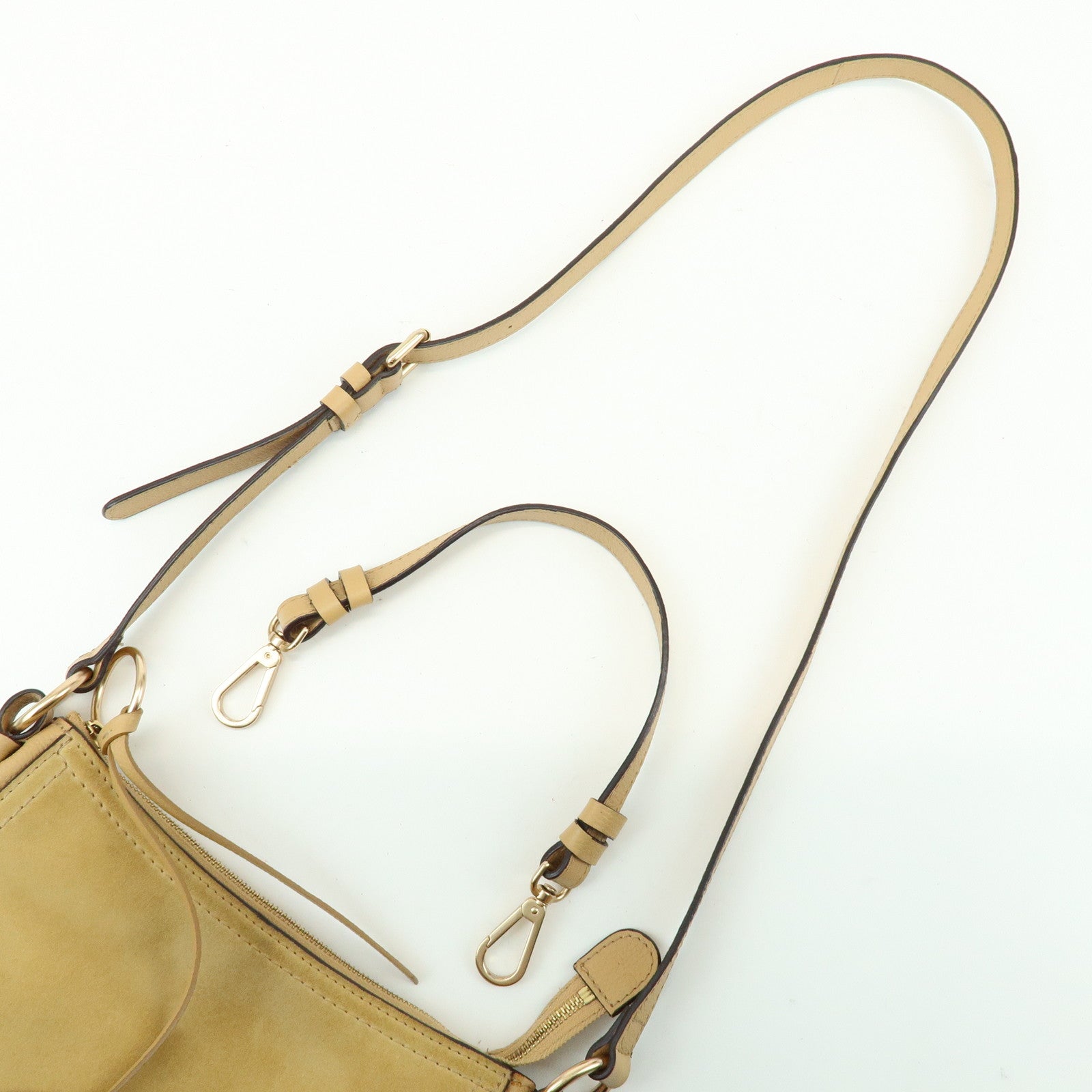 Chloe See by Chloe Joan Leather Suede 2Way Bag Hand Bag Beige