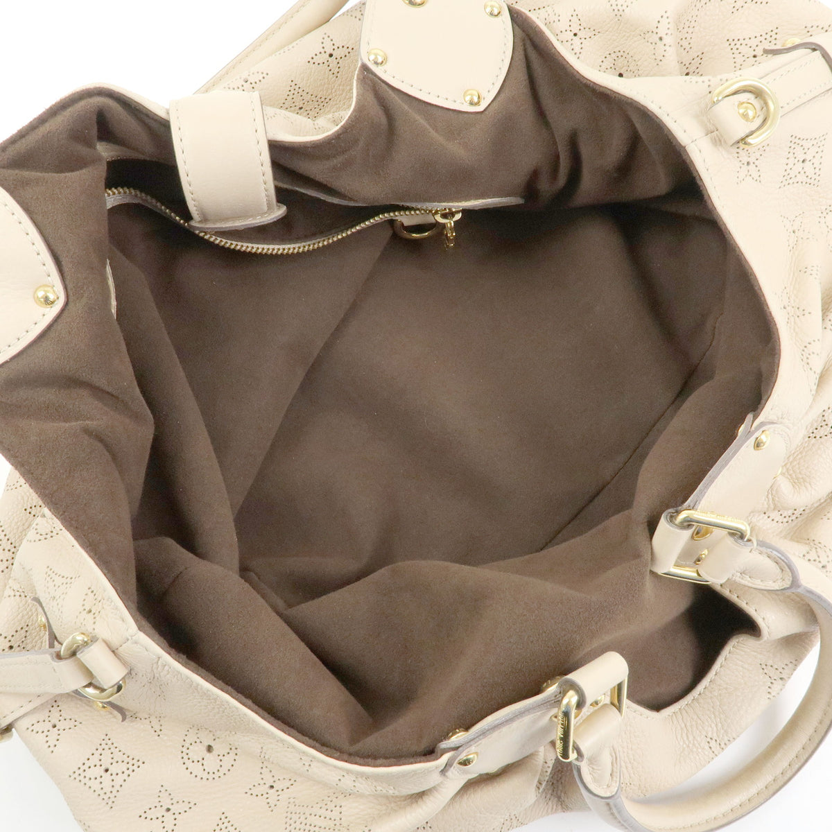 Louis Vuitton Monogram Mahina L Shoulder Hand Bag Sable M93979