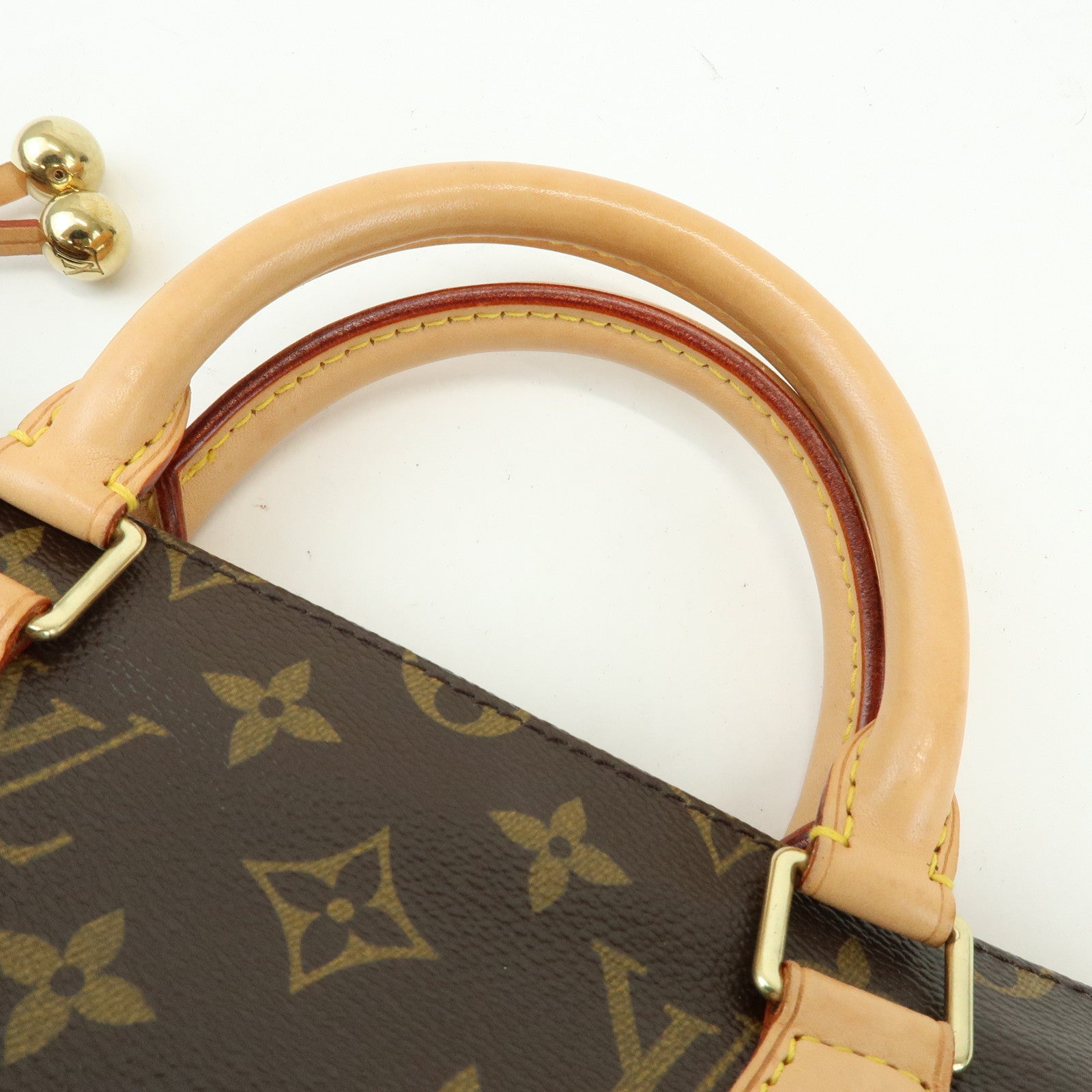 Louis Vuitton Monogram Popincourt Canvas Hand Bag Brown M40009
