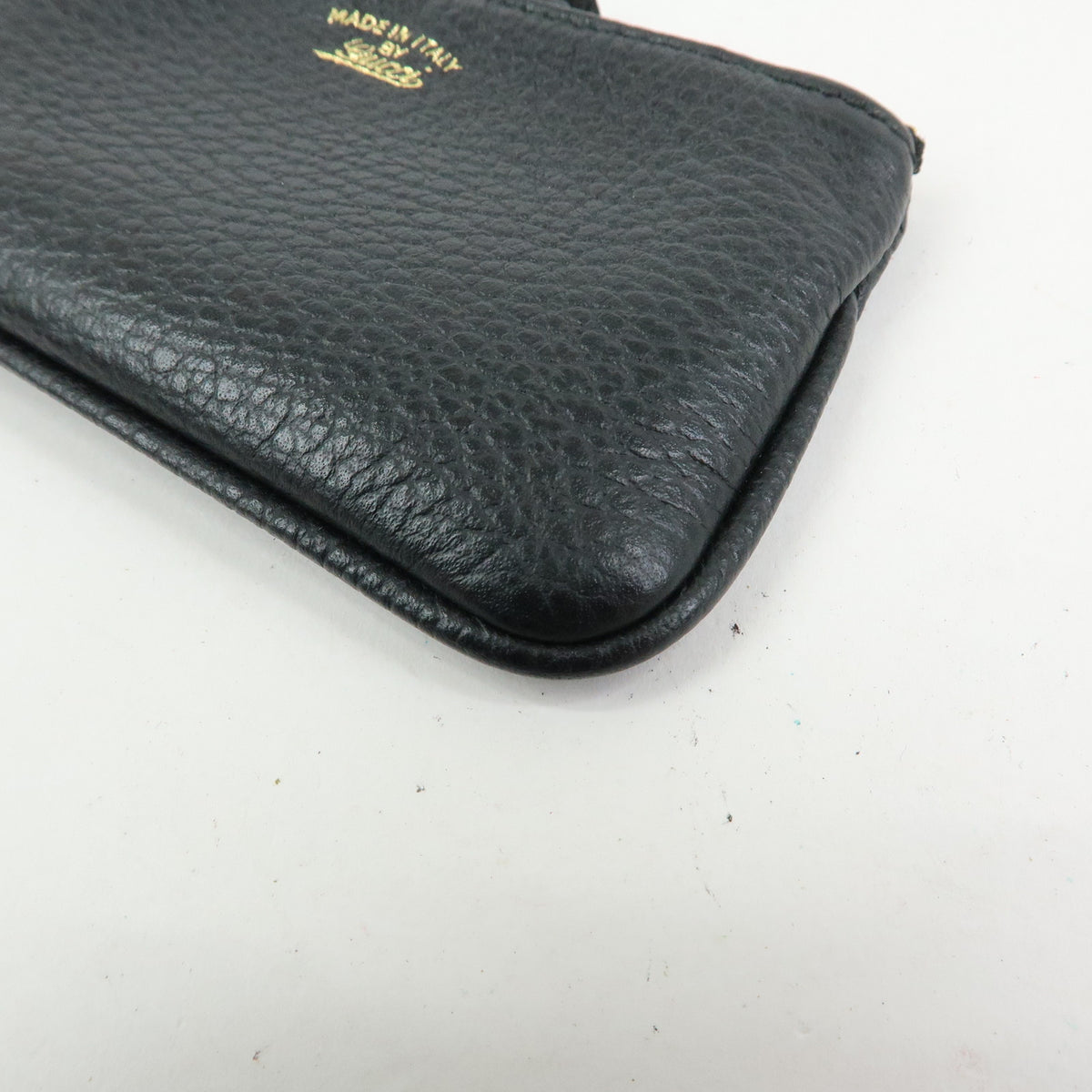 GUCCI Leather Key Case Coin Case Black 368879
