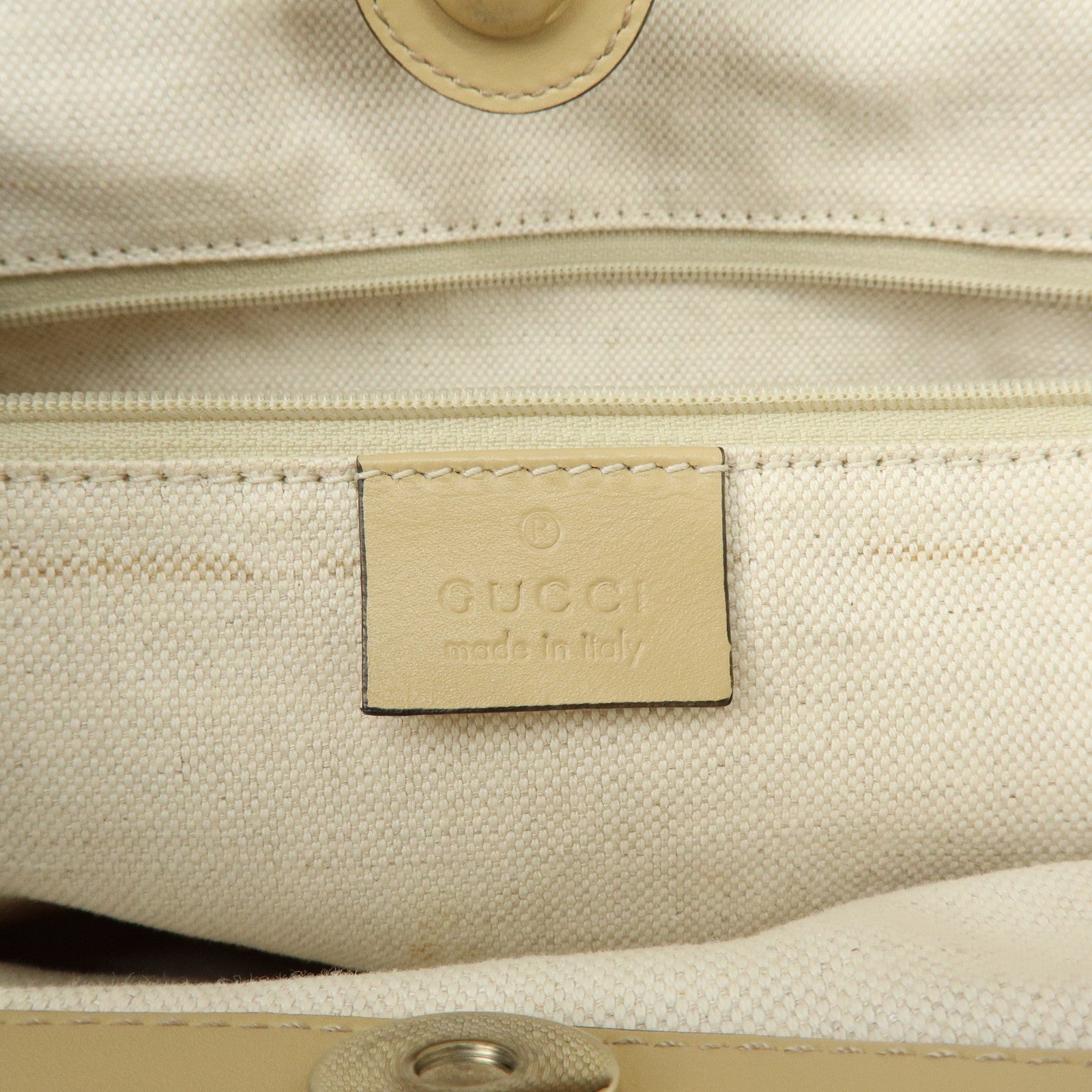 GUCCI Sukey Interlocking G Diamante Canvas Leather Hand Bag 211944