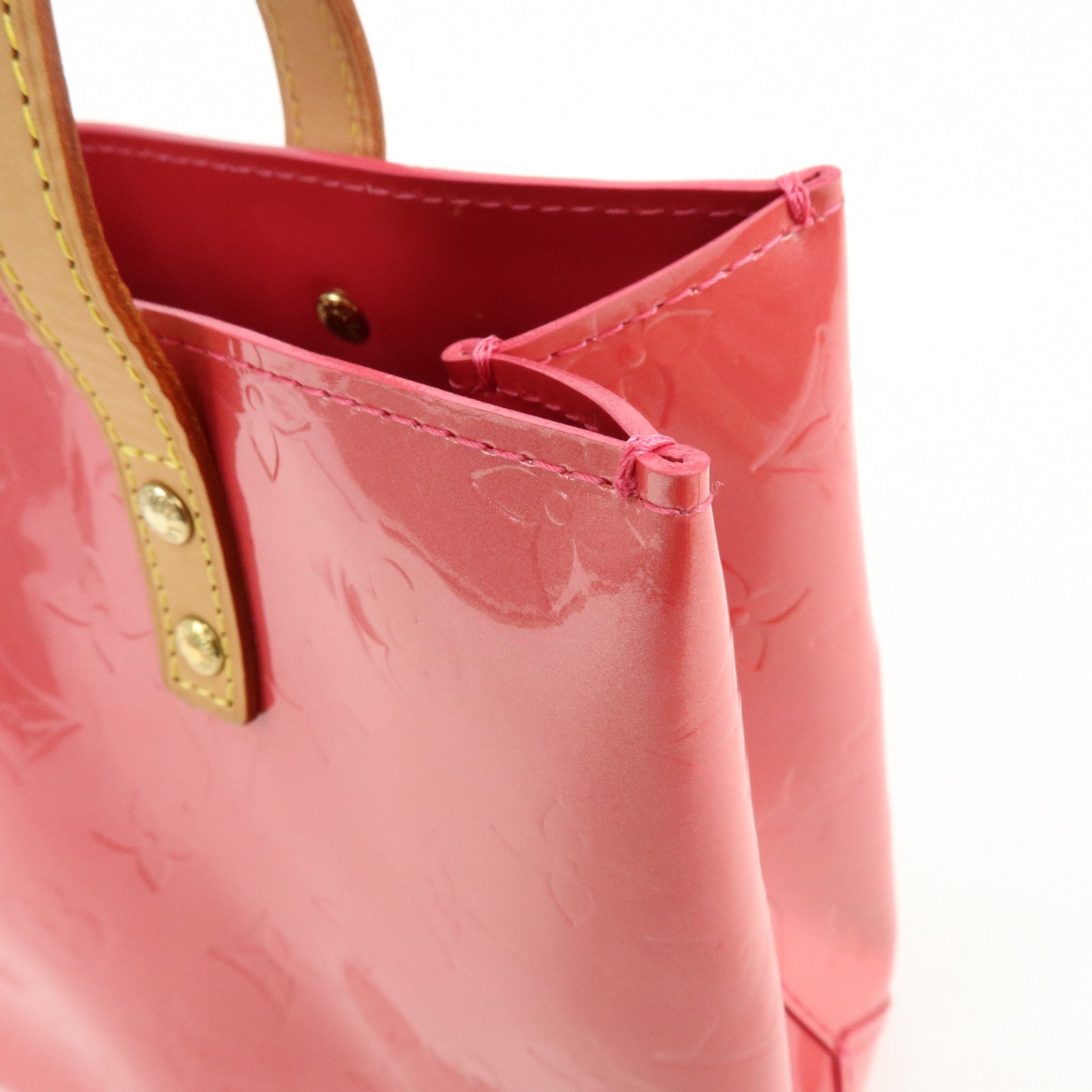 Louis Vuitton Monogram Vernis Reade PM Hand Bag Framboise M9132F