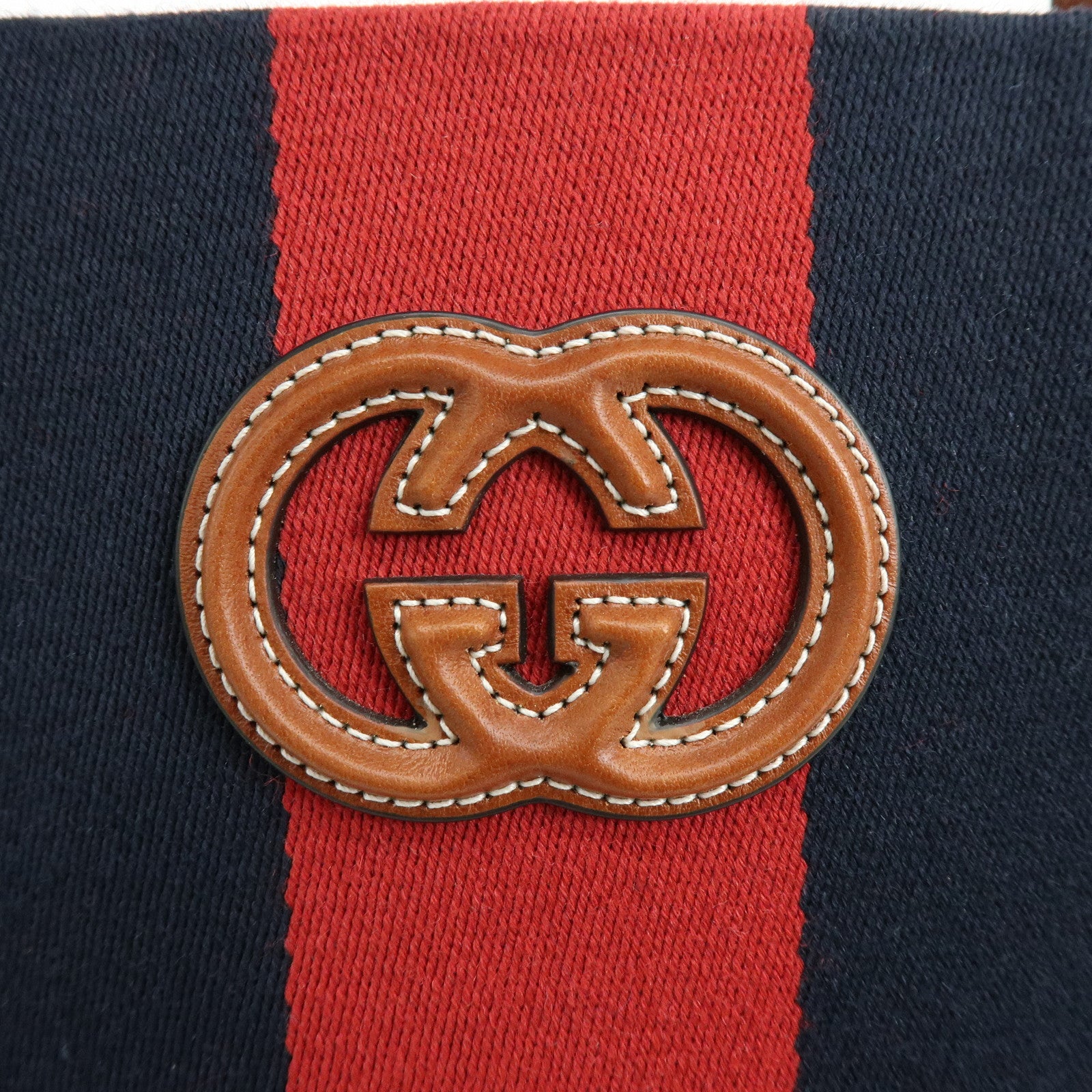 GUCCI Interlocking G Sherry Canvas 2Way Bag Hand Shoulder Bag 727728