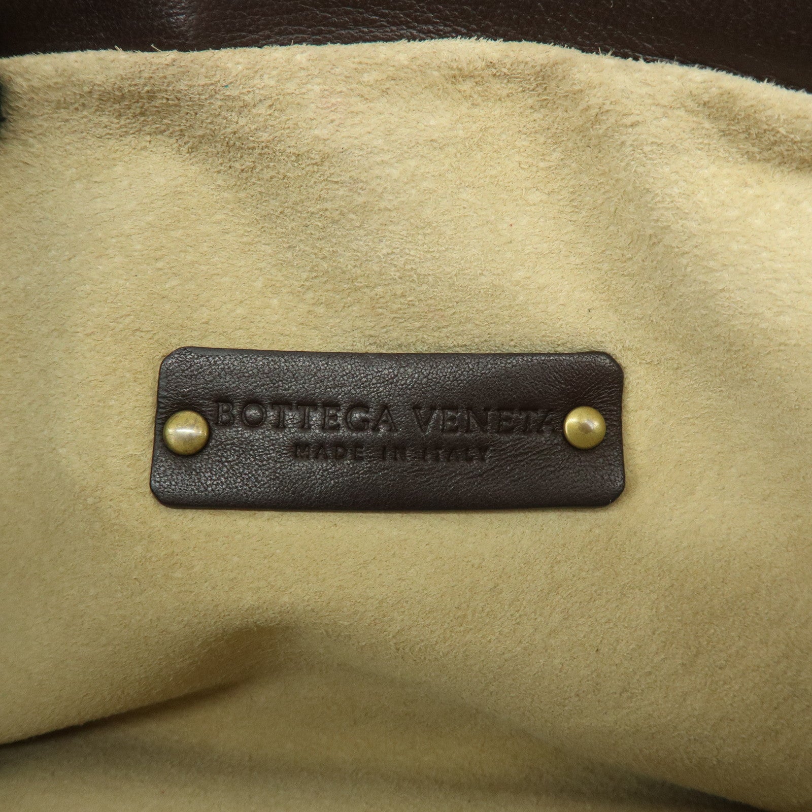 BOTTEGA VENETA Intrecciato Leather Shoulder Bag Crossbody Bag Brown