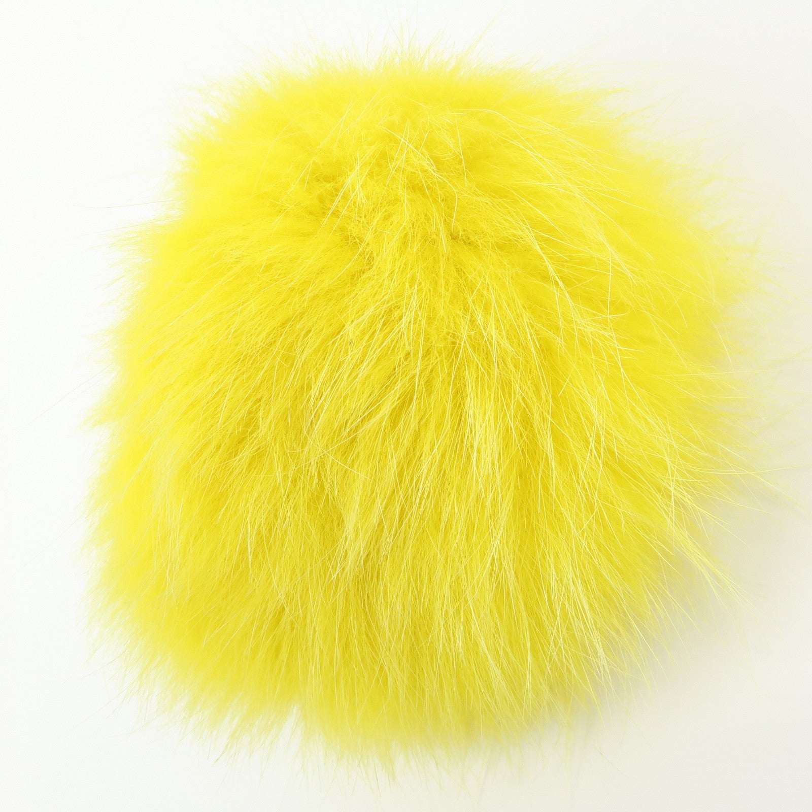 FENDI Monster Fur Leather Bag Charm Key Chain Yellow Black