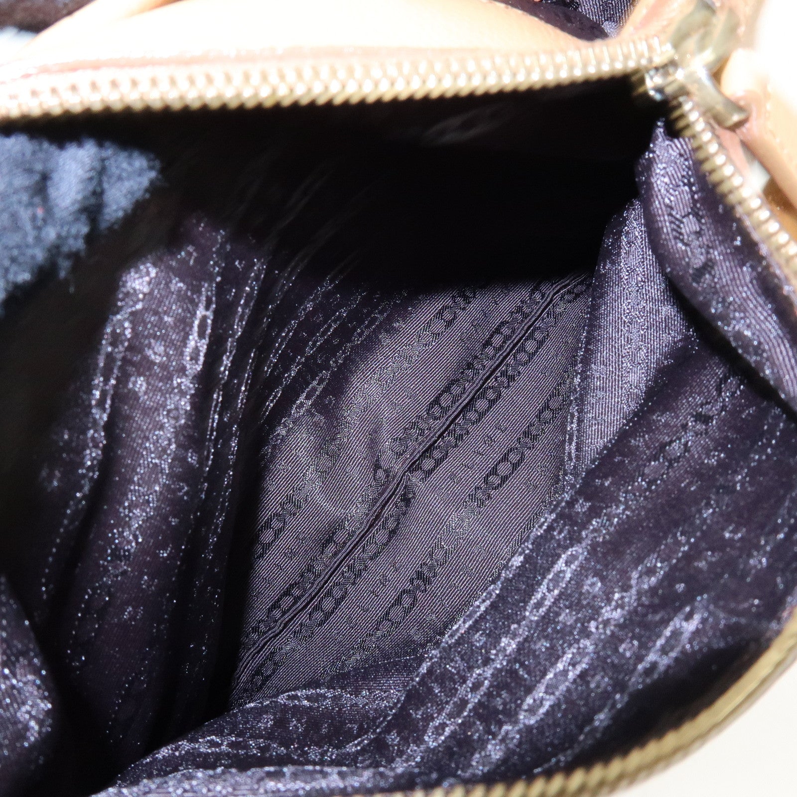 CELINE Blossom Leather Hand Bag Shoulder Bag Beige