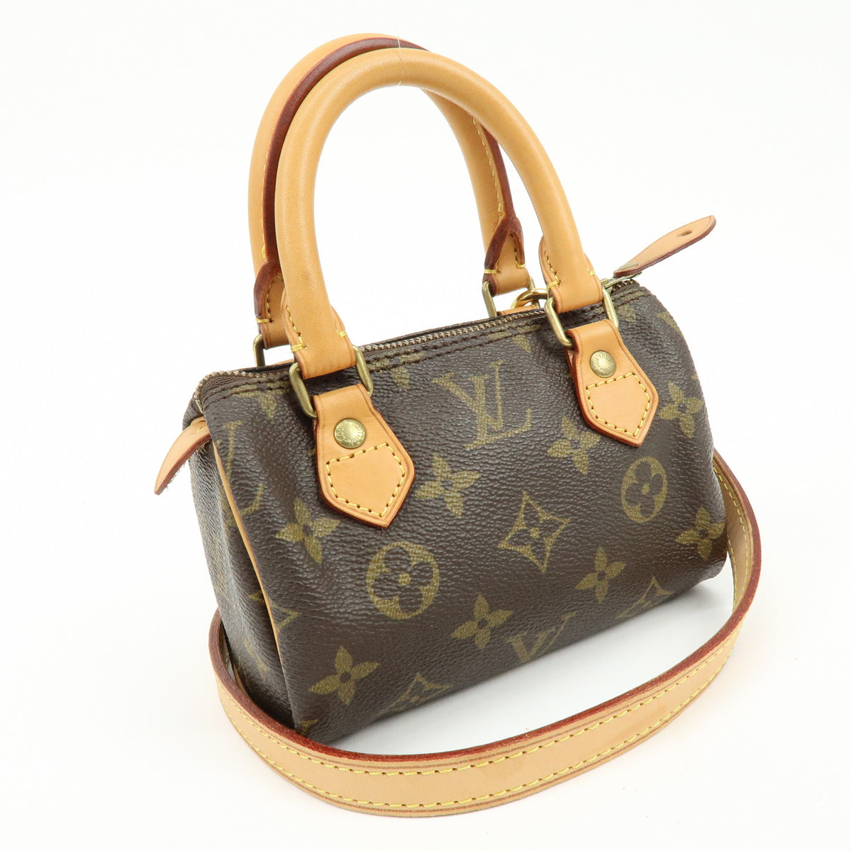 Louis Vuitton Monogram Mini Speedy Hand Bag and Strap M41534 J00109 Lot