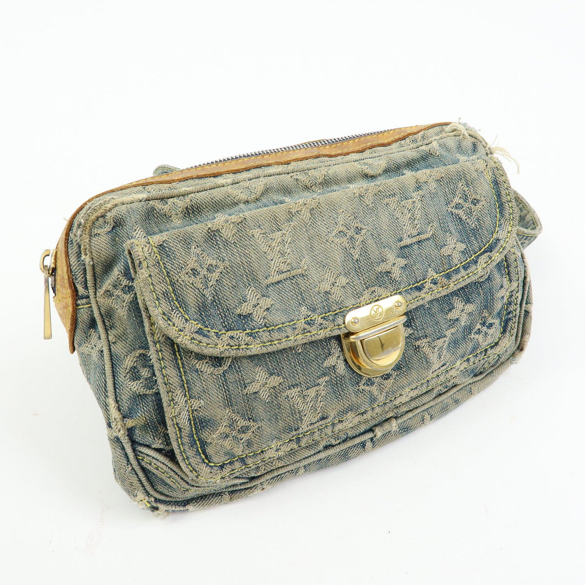 Louis Vuitton Monogram Denim Bum Bag Waist Bag Blue M95347