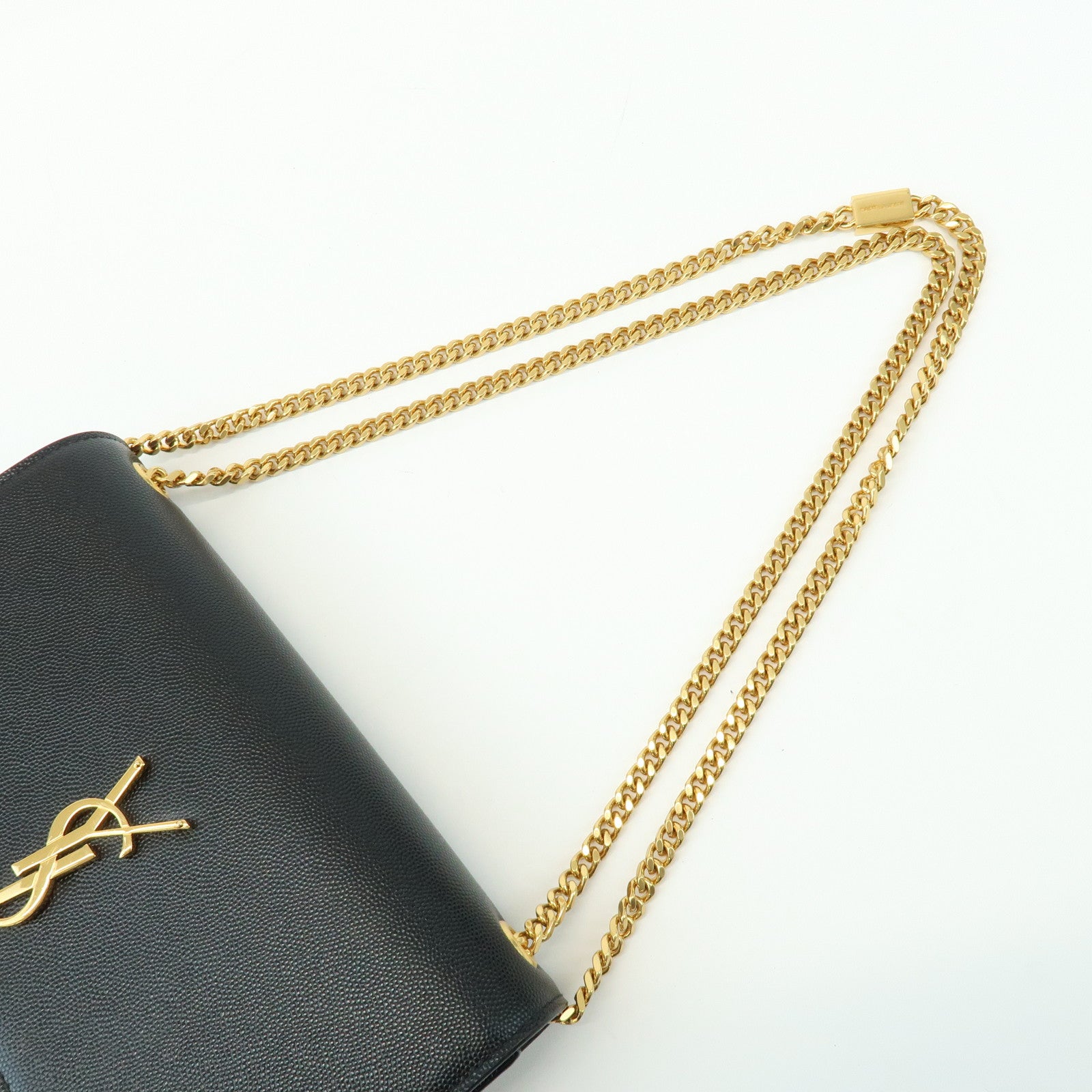 SAINT LAURENT PARIS Casandra Kate Leather Chain Shoulder Bag 364021