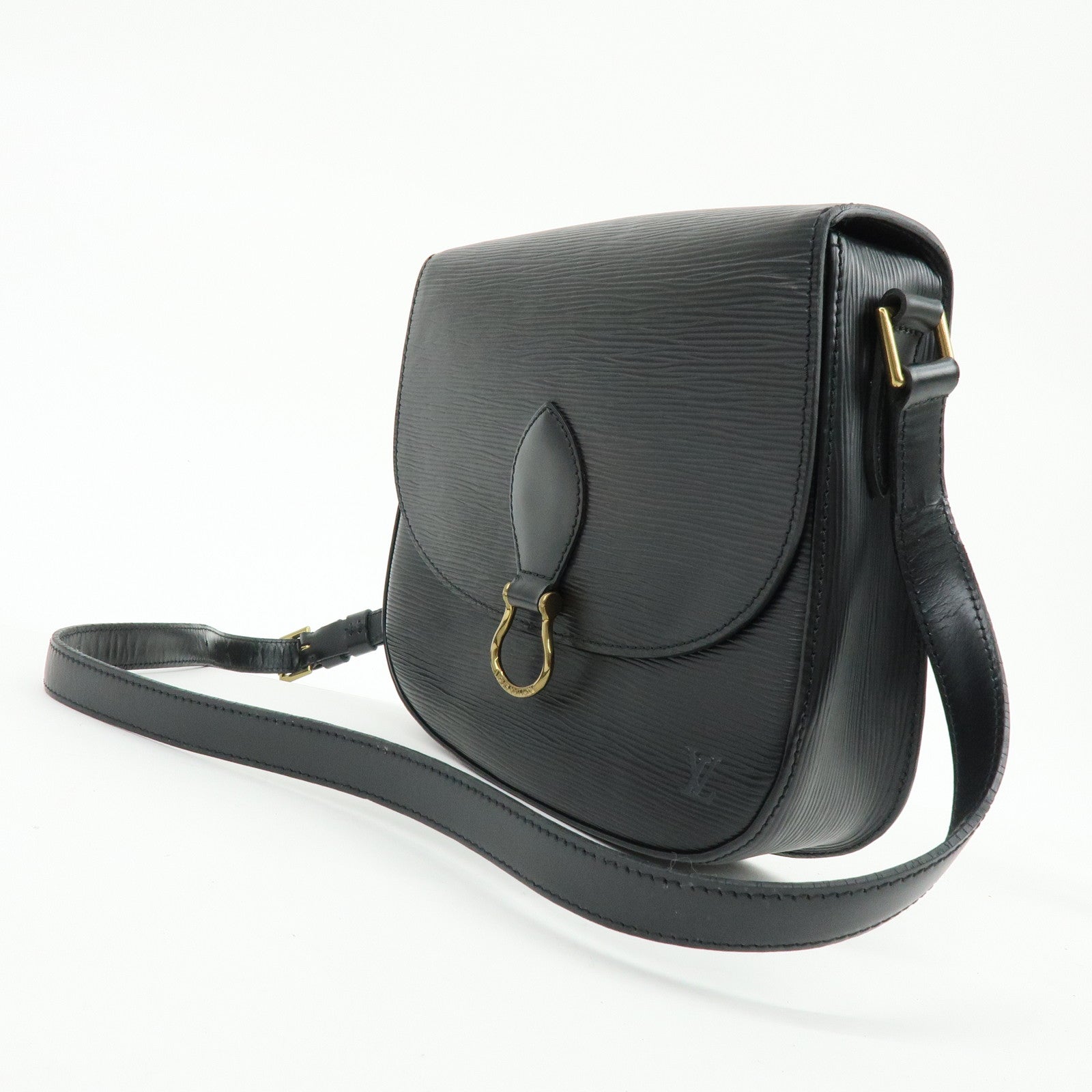 Louis Vuitton Epi Saint Cloud Shoulder Bag Black Noir M52192