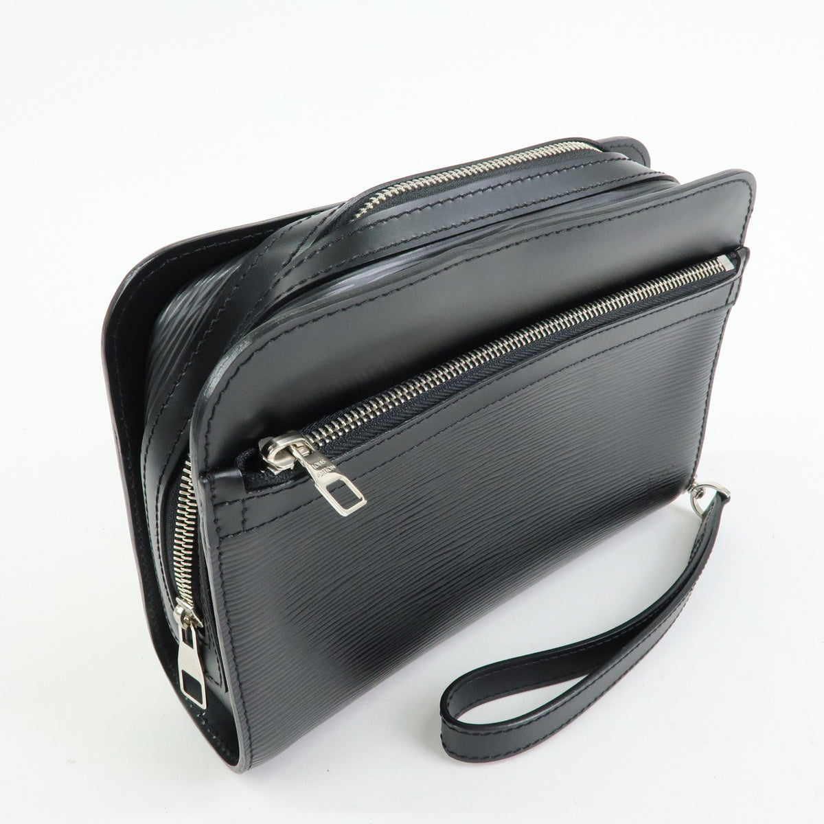 Louis Vuitton Epi Leather Osh Clutch Bag Flat Pouch Noir M59362
