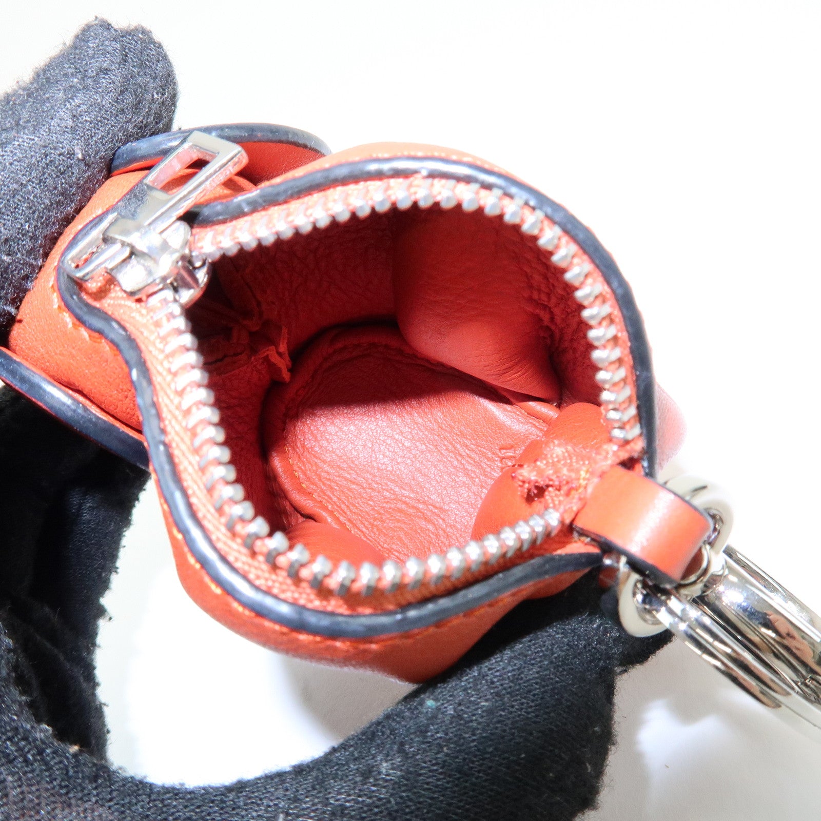 LOEWE Animal Collection Leather Elephant Coin Purse  Orange