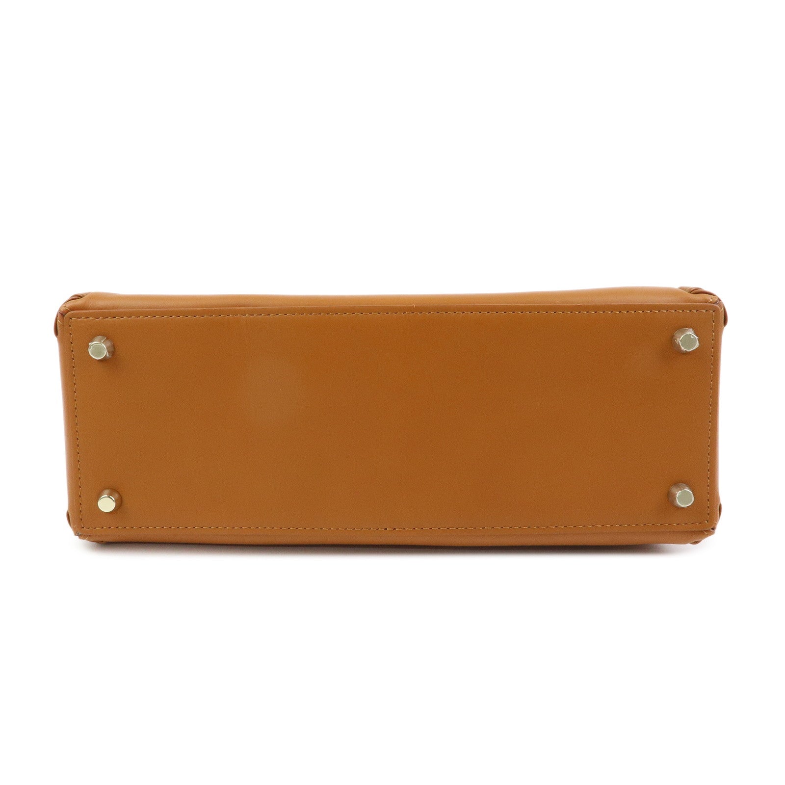Chloe Logo Mate Leather Shoulder Bag Hand Bag Brown