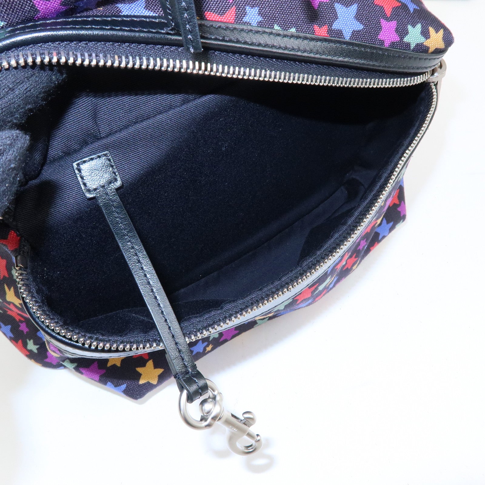 SAINT LAURENT PARIS City Canvas Leather Backpack Star Pattern 508548