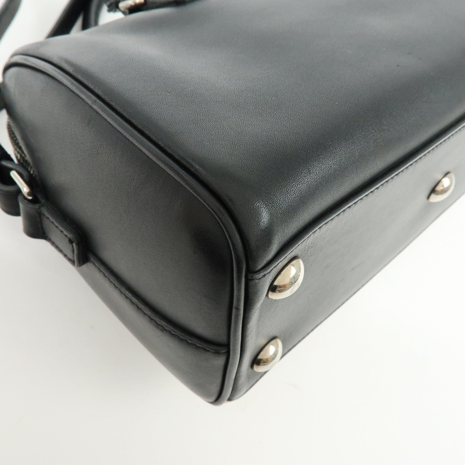 SAINT LAURENT PARIS Baby Duffle Leather 2Way Bag Leopard Black 330958