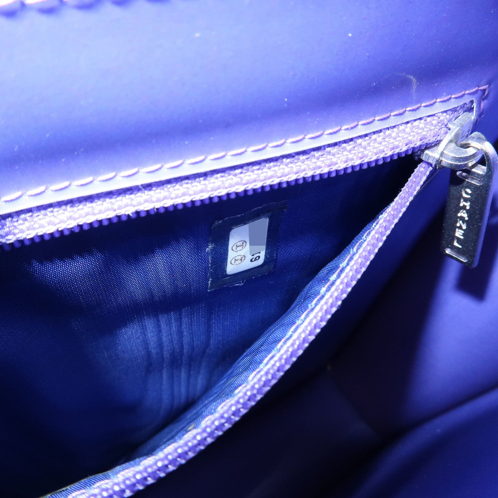 CHANEL COCO Mark Vinyl Hologram Logo Chain Shoulder Bag Purple
