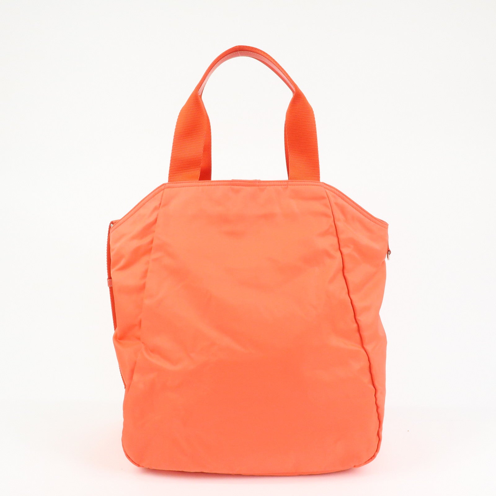 PRADA Triangle Logo Nylon Leather 2Way Bag Tote Shoulder Bag