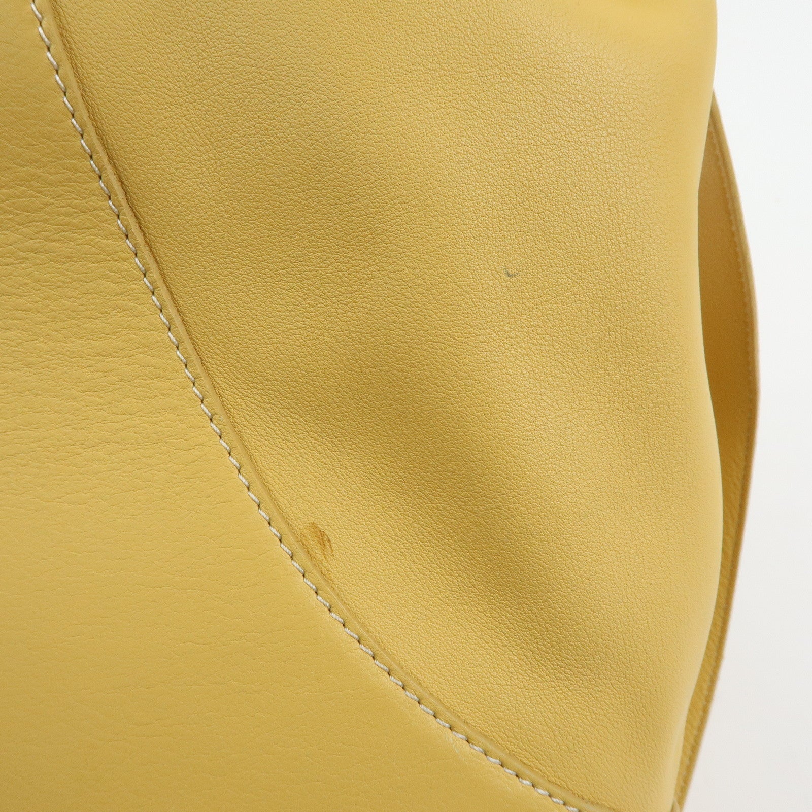 LOEWE Anton Anagram Leather Shoulder Bag Backpack Rucksack Mustard