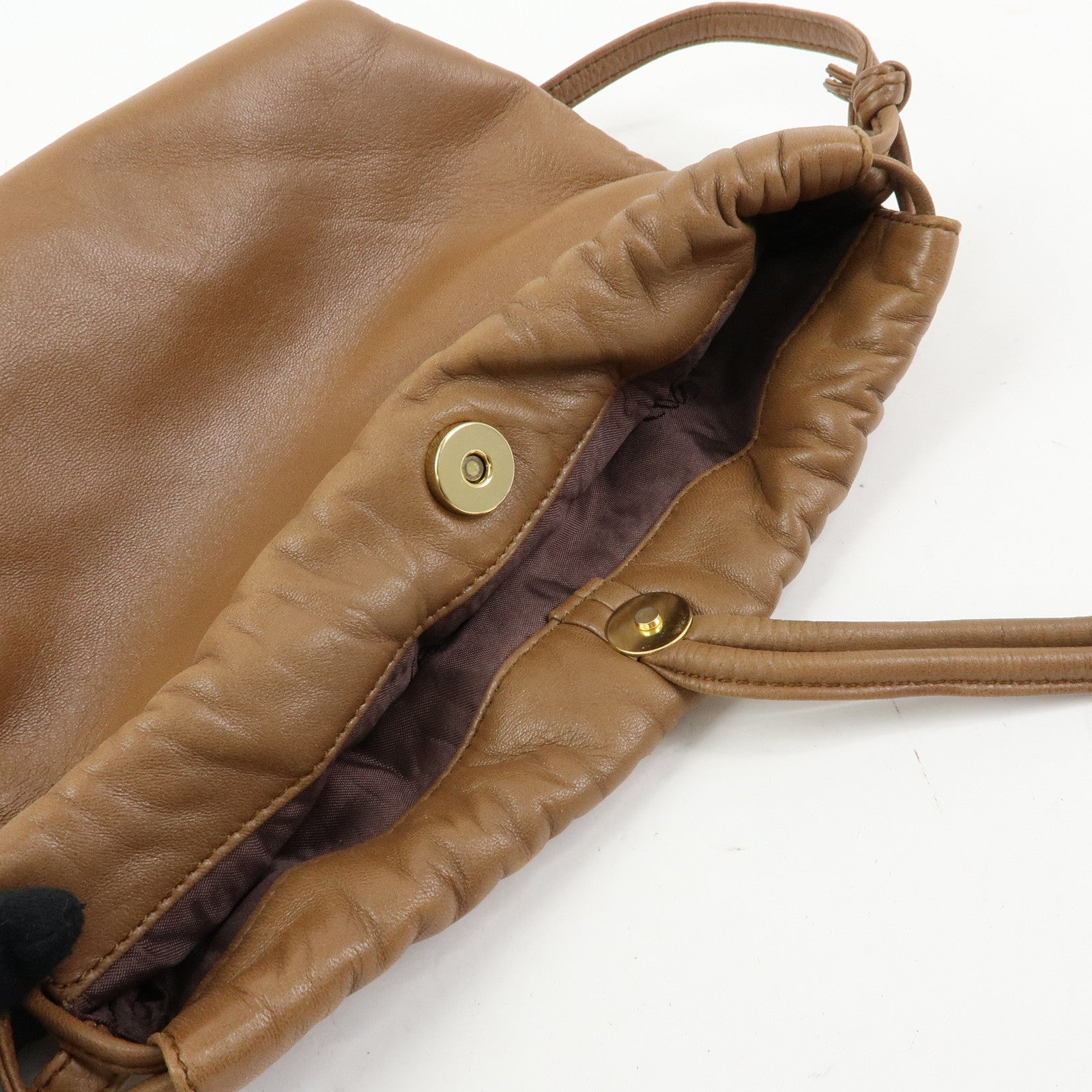 LOEWE Anagram Nappa Leather Shoulder Crossbody Bag Brown