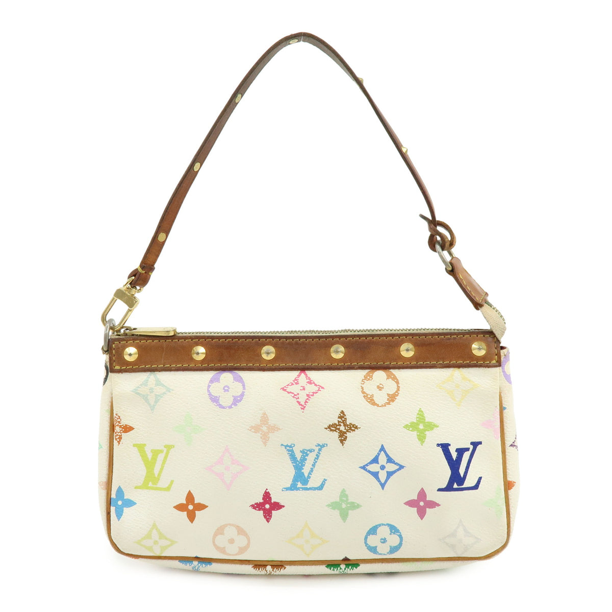 Louis Vuitton Monogram Multicolor Pochette Accessoires Blanc M92649