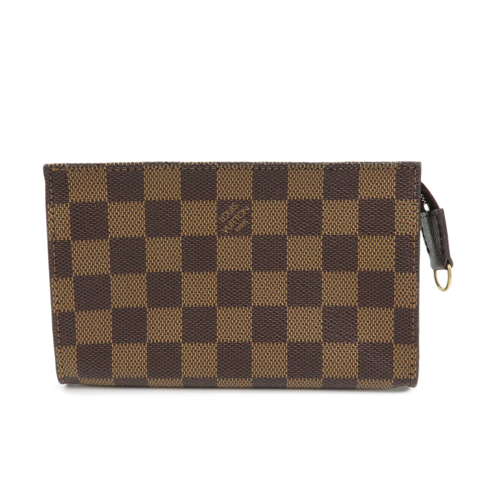 Louis Vuitton Damier Ebene Canvas Leather Pouch for Marais Bag Brown