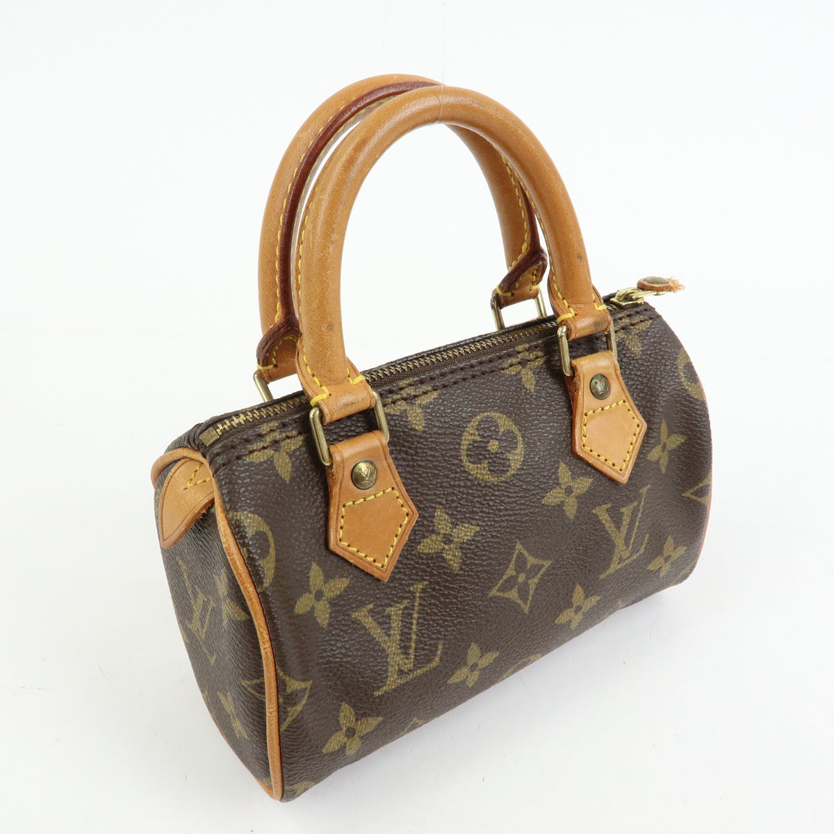 Louis Vuitton Monogram Mini Speedy Hand Bag Brown M41534