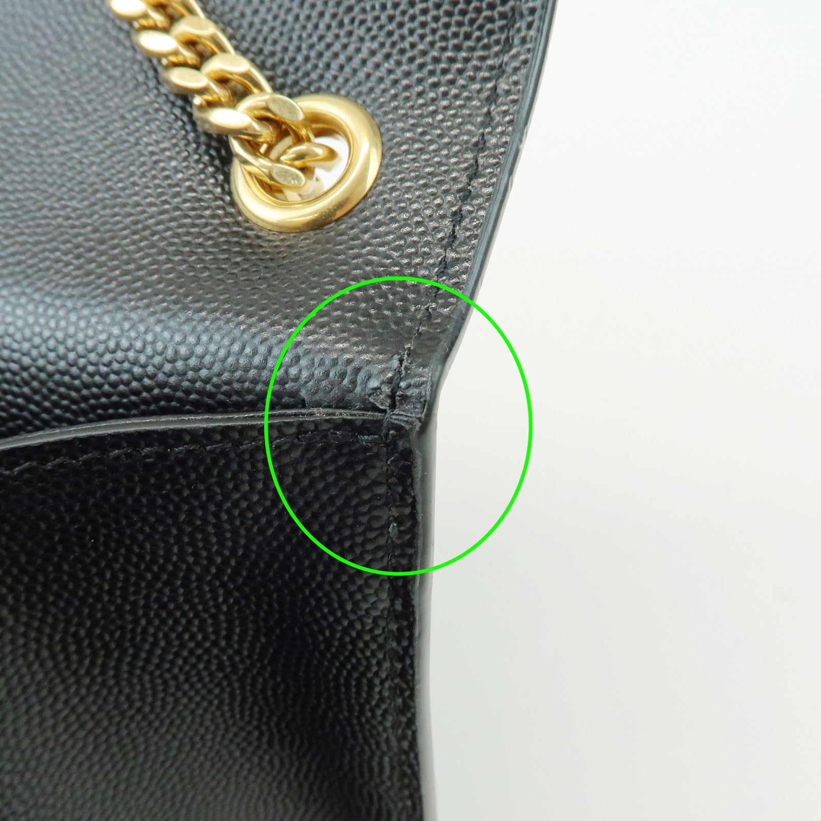SAINT LAURENT PARIS Casandra Kate Leather Chain Shoulder Bag 364021