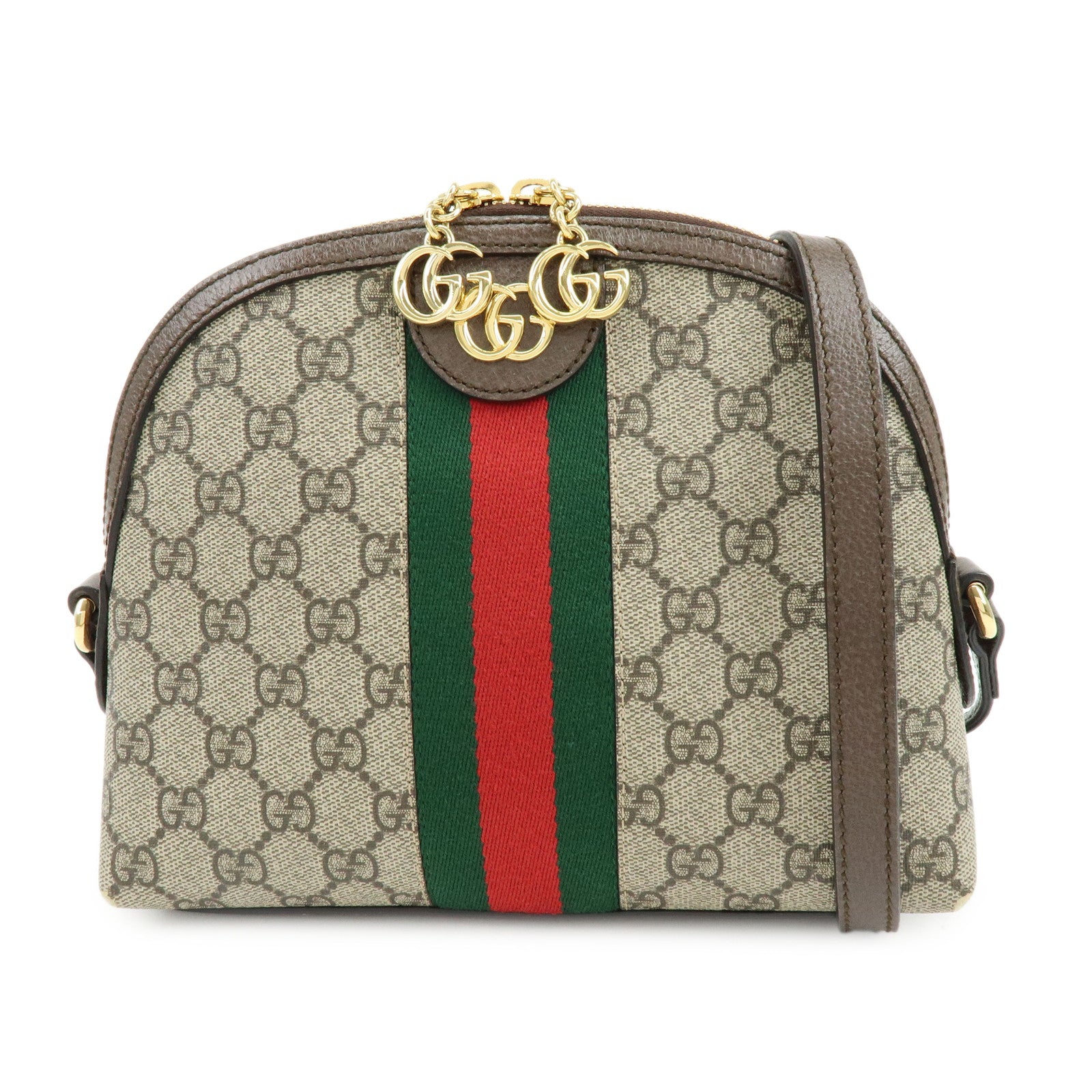 GUCCI Ophidia Double G Sherry GG Supreme Leather Shoulder Bag 499621