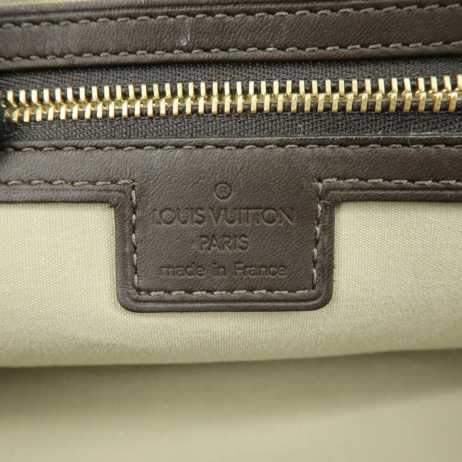 Louis Vuitton Monogram Mini Alma Long Hand Bag Khaki M92206