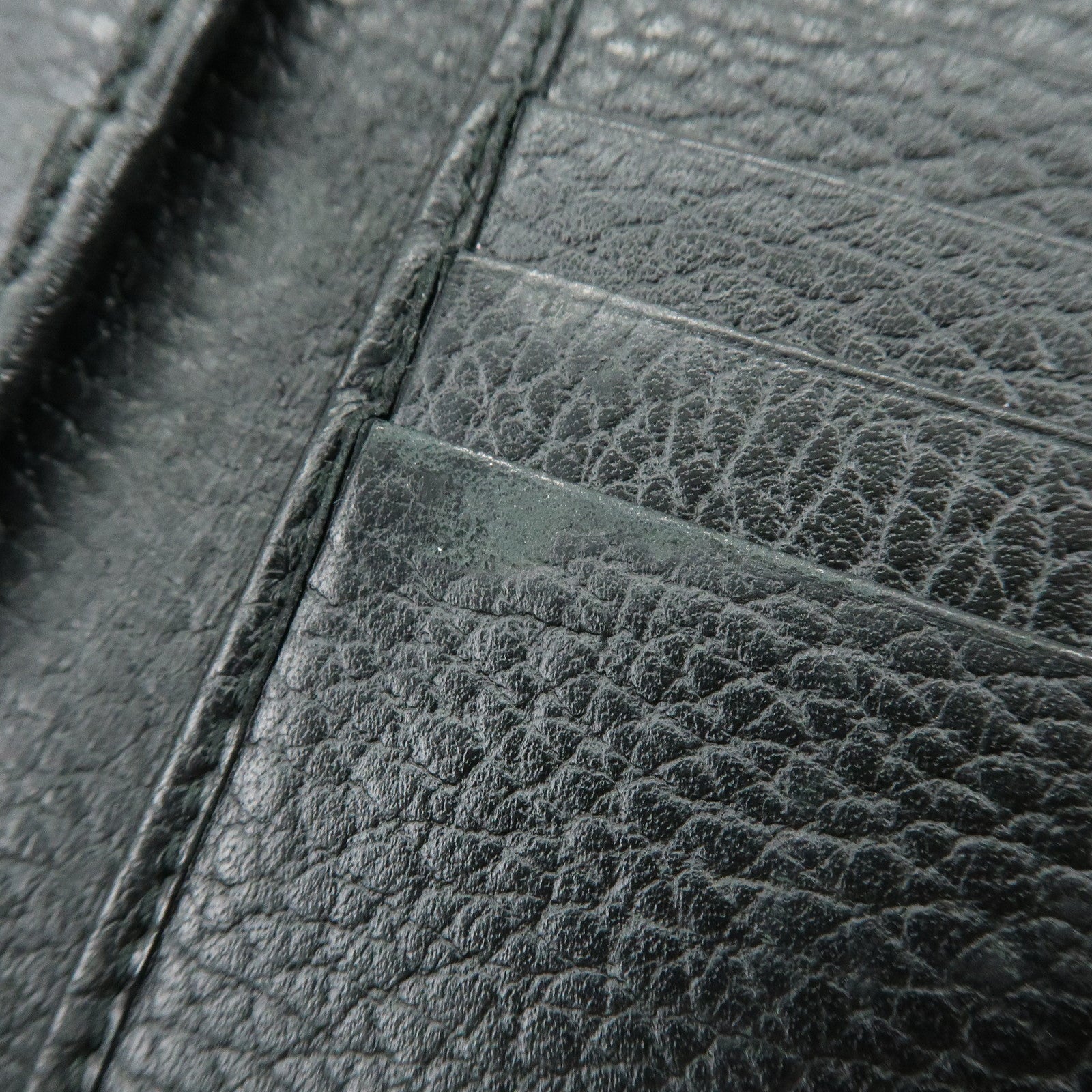 GUCCI GG Petit Marmont Leather Double Hook Compact Wallet Black 456122