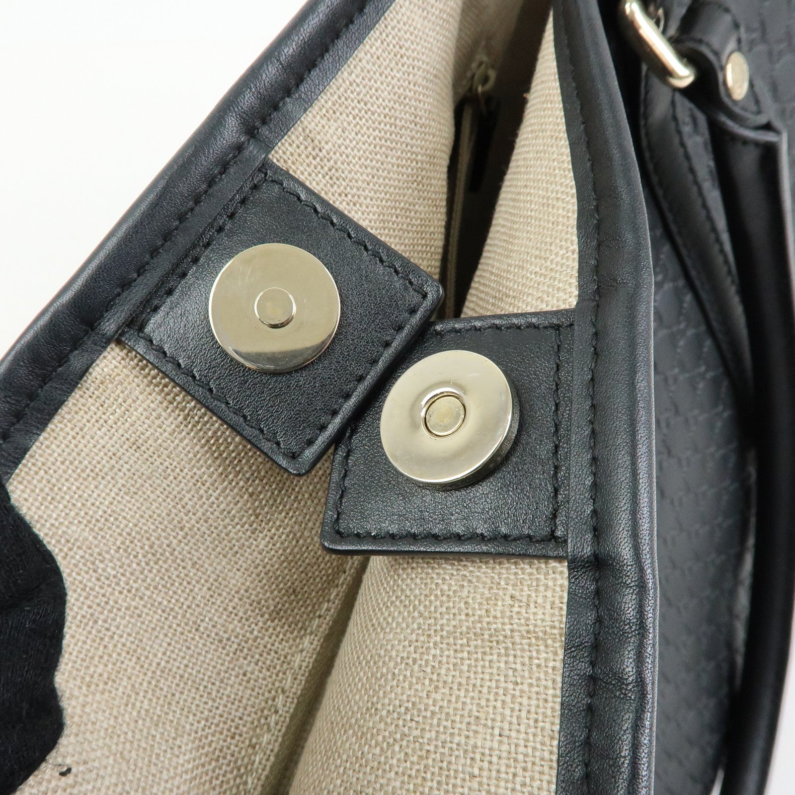 GUCCI Microguccissima Leather Tote Bag Shoulder Bag Black 449647