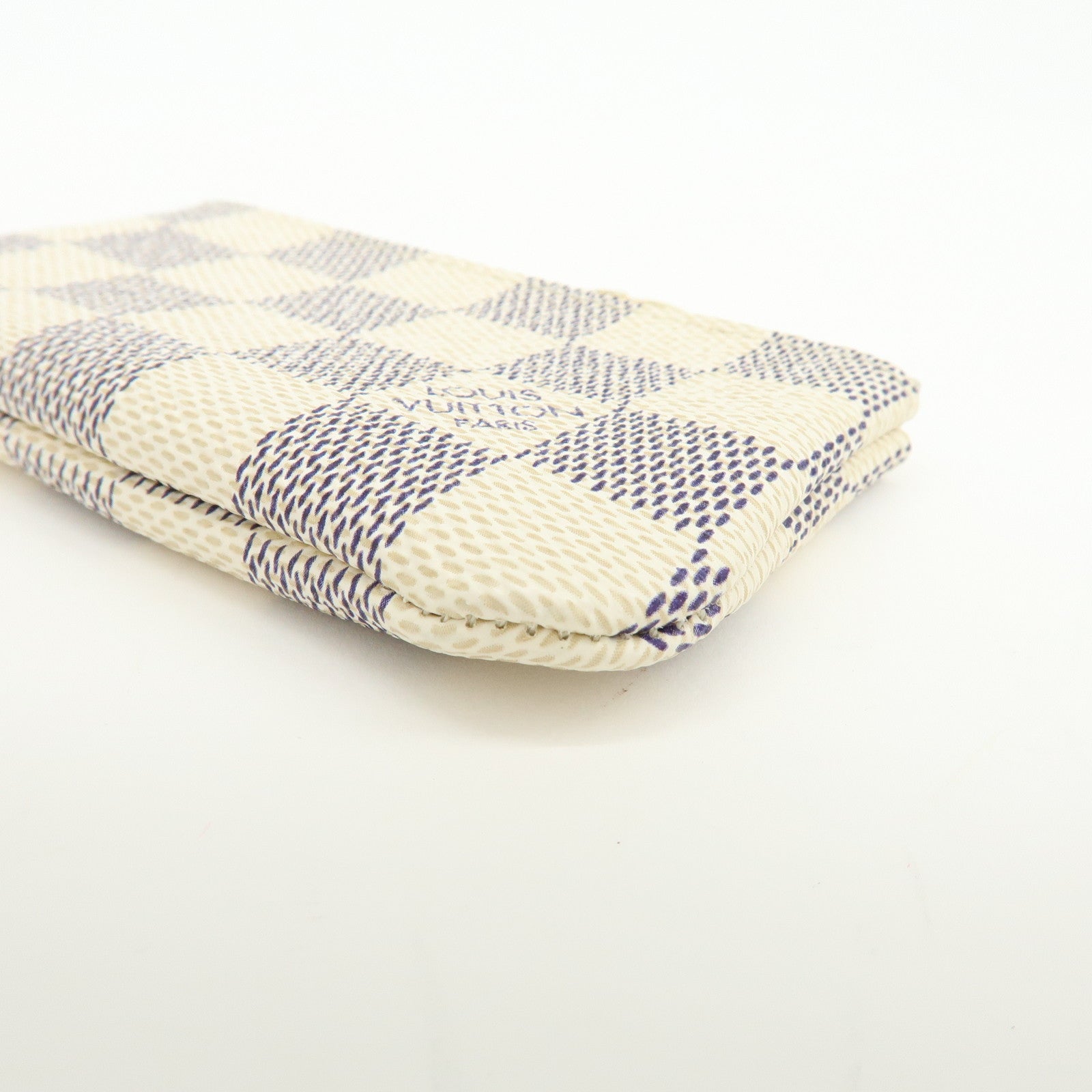 Louis Vuitton Damier Azur Pochette Cles Coin Case N62659