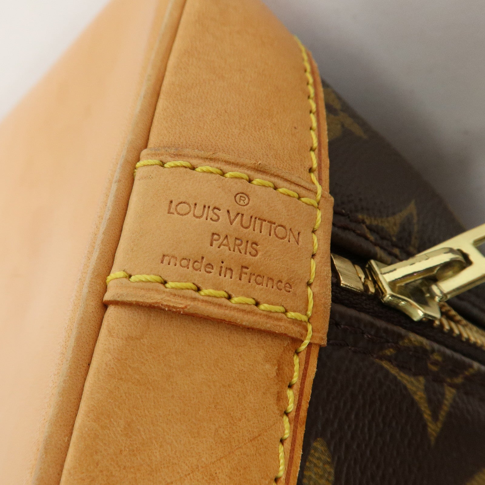 Louis Vuitton Monogram Alma PM Canvas Leather Hand Bag Brown M51130