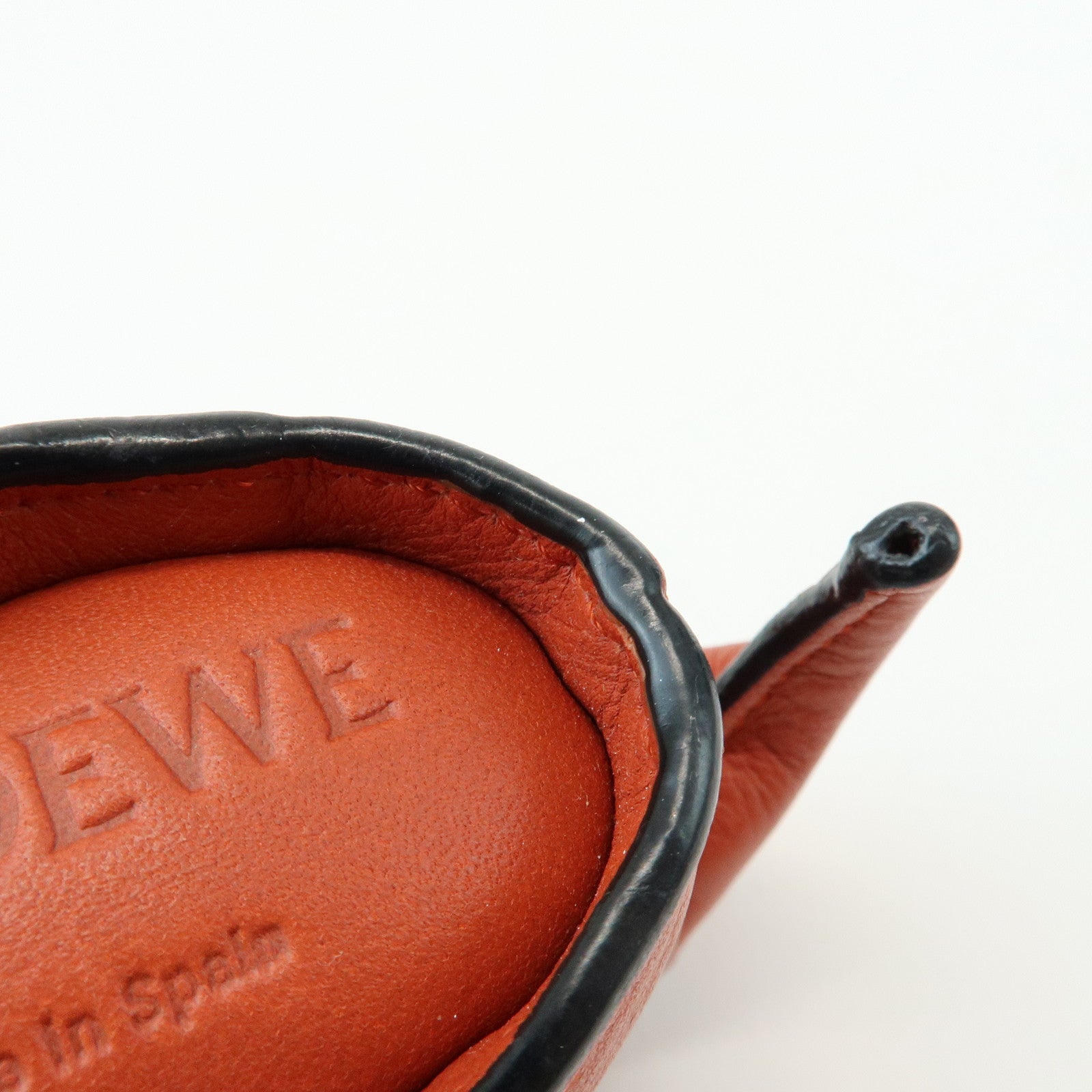 LOEWE Animal Collection Leather Elephant Coin Purse  Orange