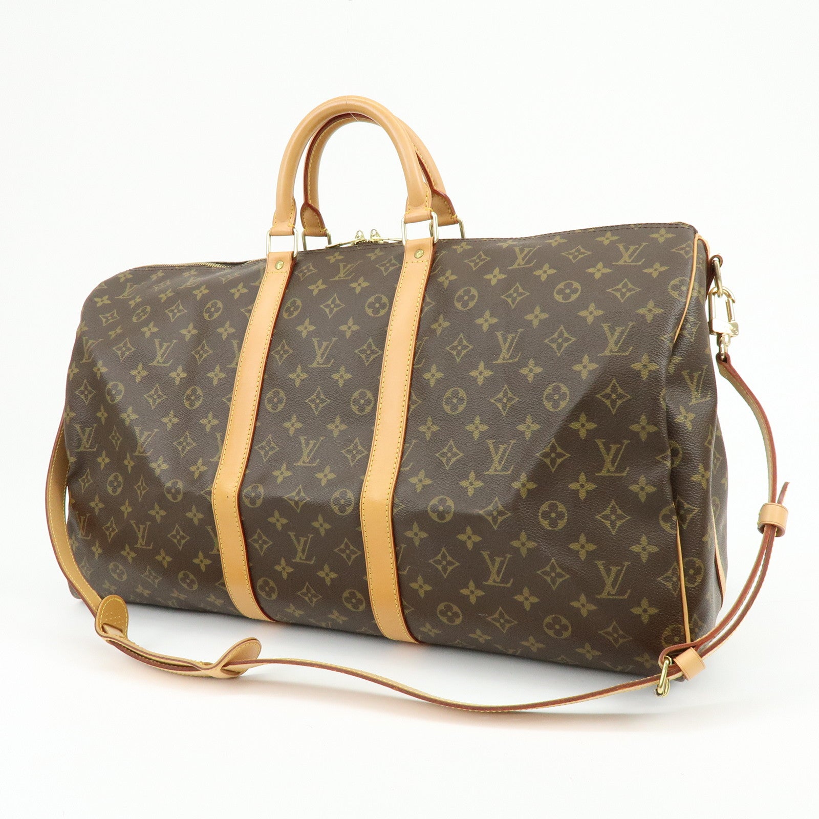 Louis Vuitton Monogram Keep All Bandouliere 55 Boston Bag M41414