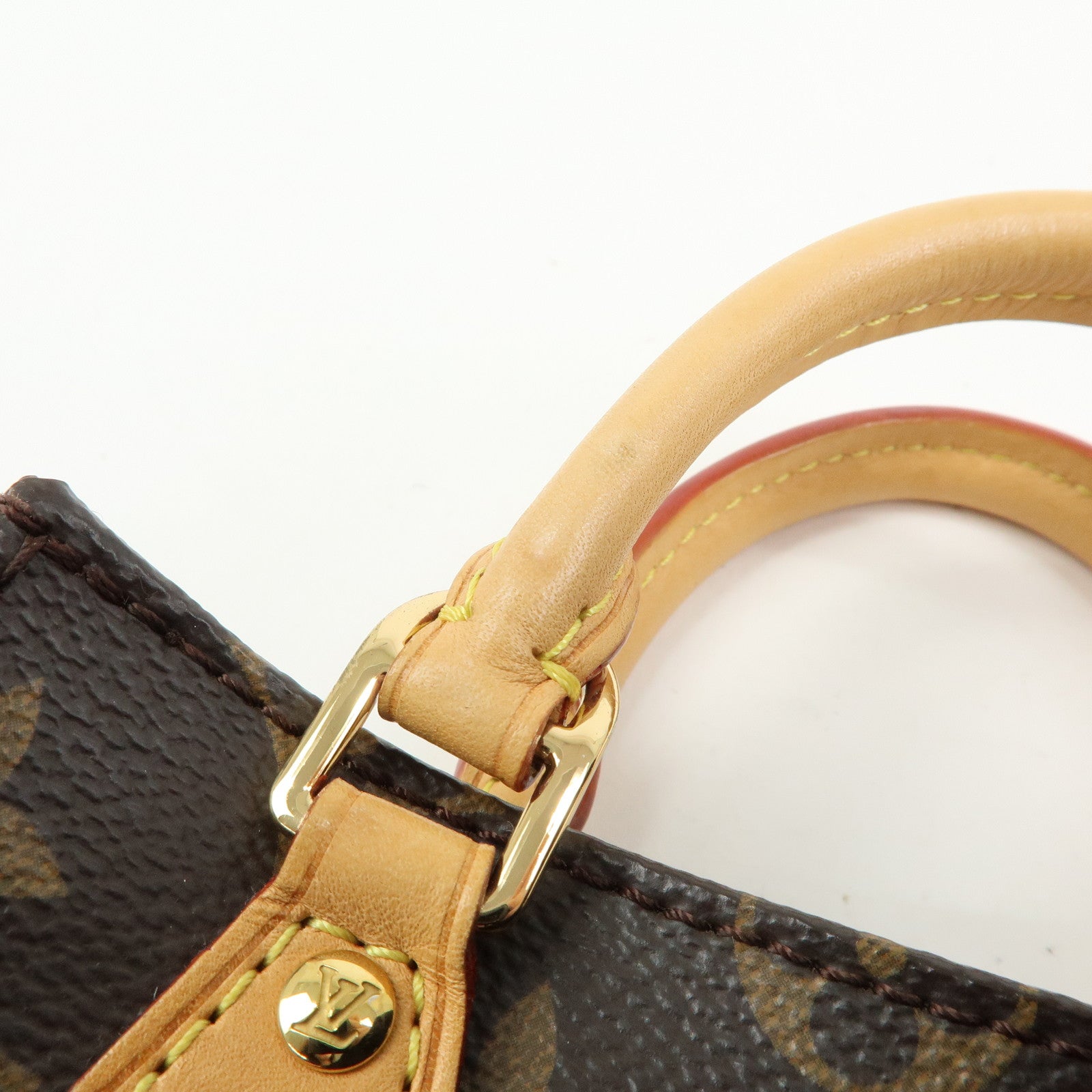 Louis Vuitton Monogram Petit Sac Plat 2Way Shoulder Bag Brown M69442