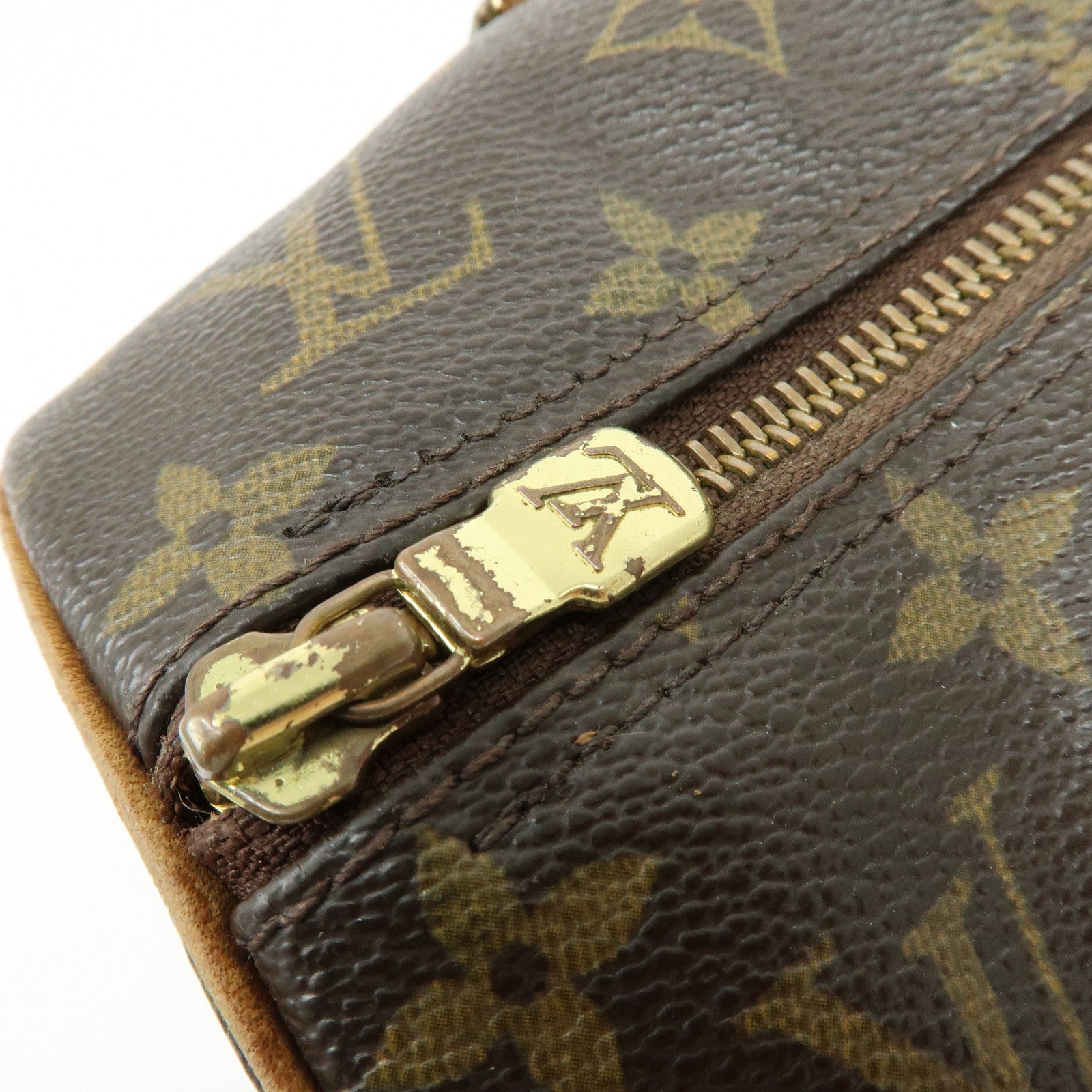 Louis Vuitton Monogram Papillon 30 Hand Bag Brown M51385