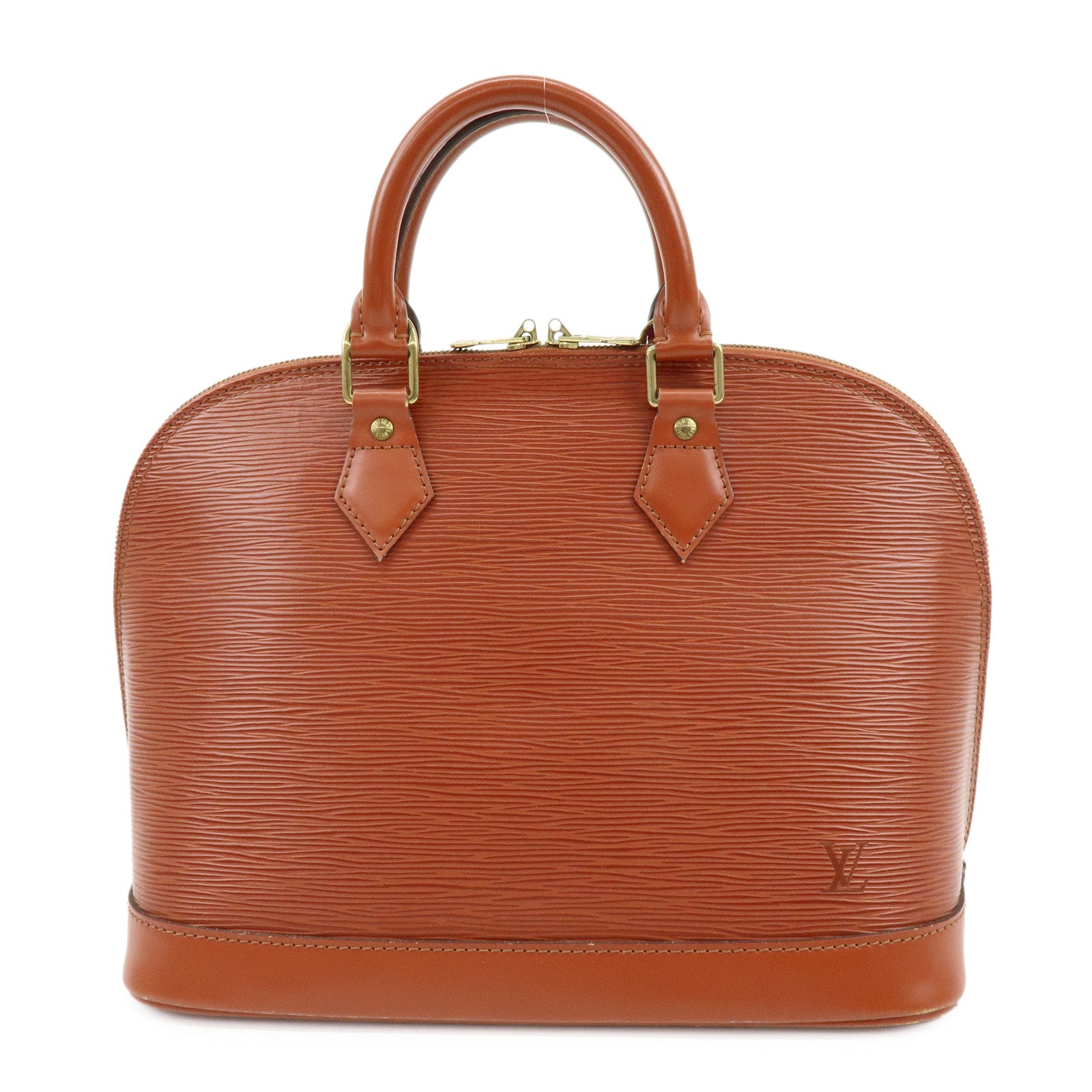 Louis Vuitton Epi Alma PM Leather Hand Bag Kenya Brown M52143