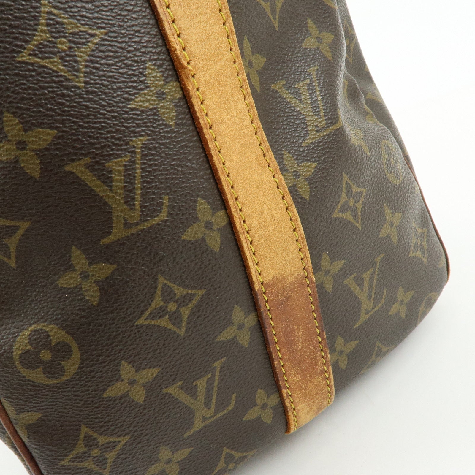 Louis Vuitton Monogram Keep All Bandouliere 45 Boston Bag Brown M41418