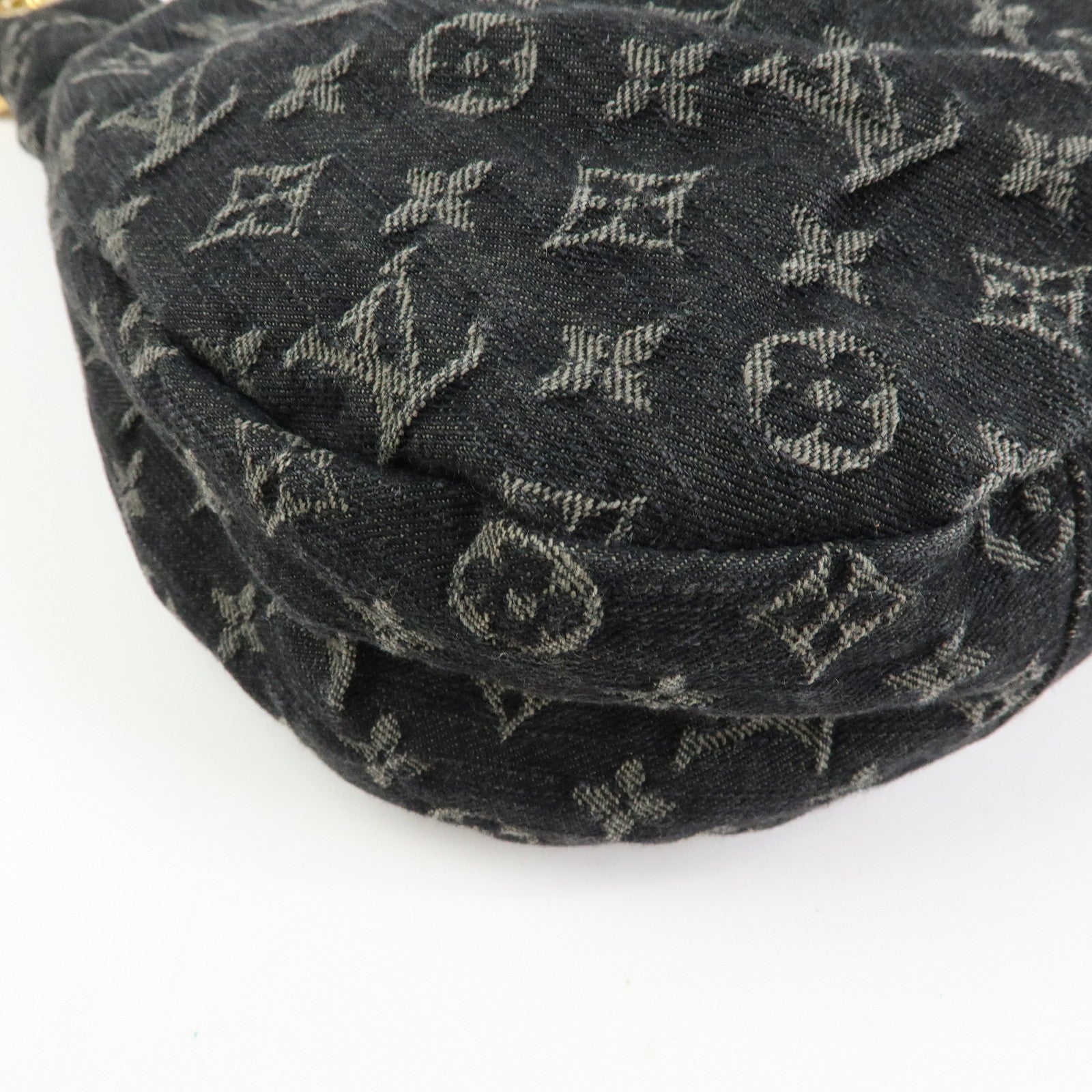 Louis Vuitton Monogram Denim Daily PM Leather Shoulder Bag Noir M40494