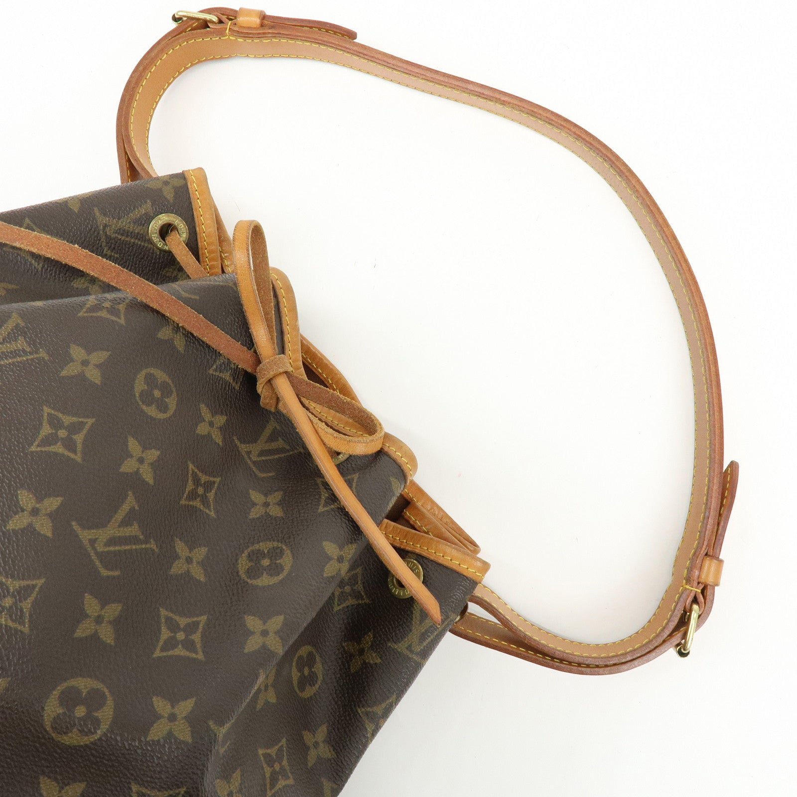 Louis Vuitton Monogram Canvas Petit Noe Shoulder Bag Brown M42226