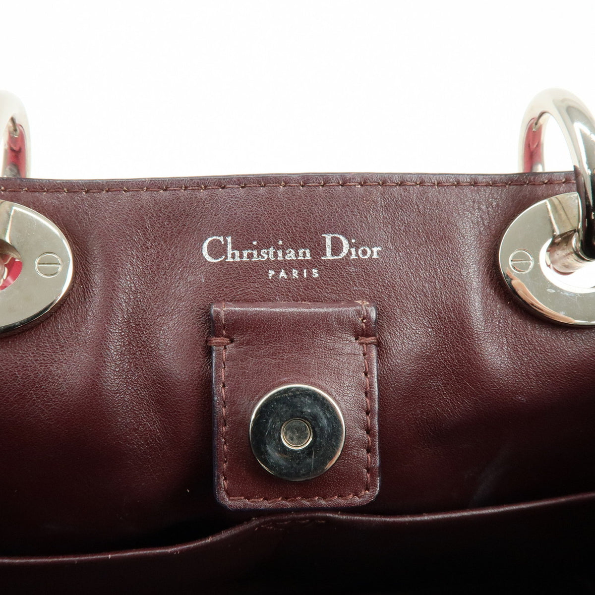Christian Dior Diorissimo Leather 2Way Bag Hand Bag Shoulder Bag Pink