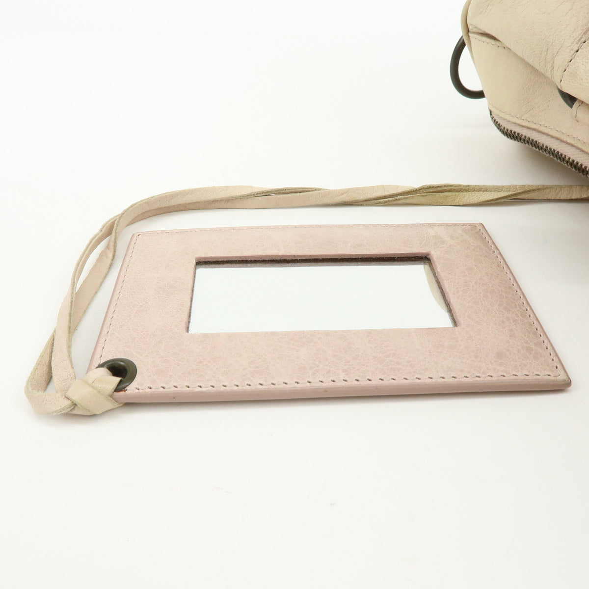 BALENCIAGA The Twiggy Leather 2Way Hand Bag White Light Purple 128523