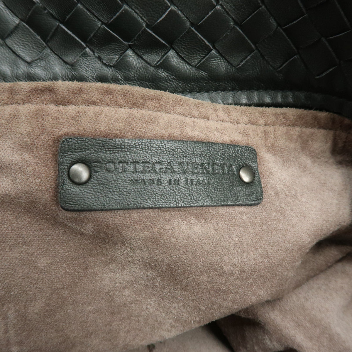 BOTTEGA VENETA Garda Intrecciato Leather Shoulder Bag Hand Bag Black
